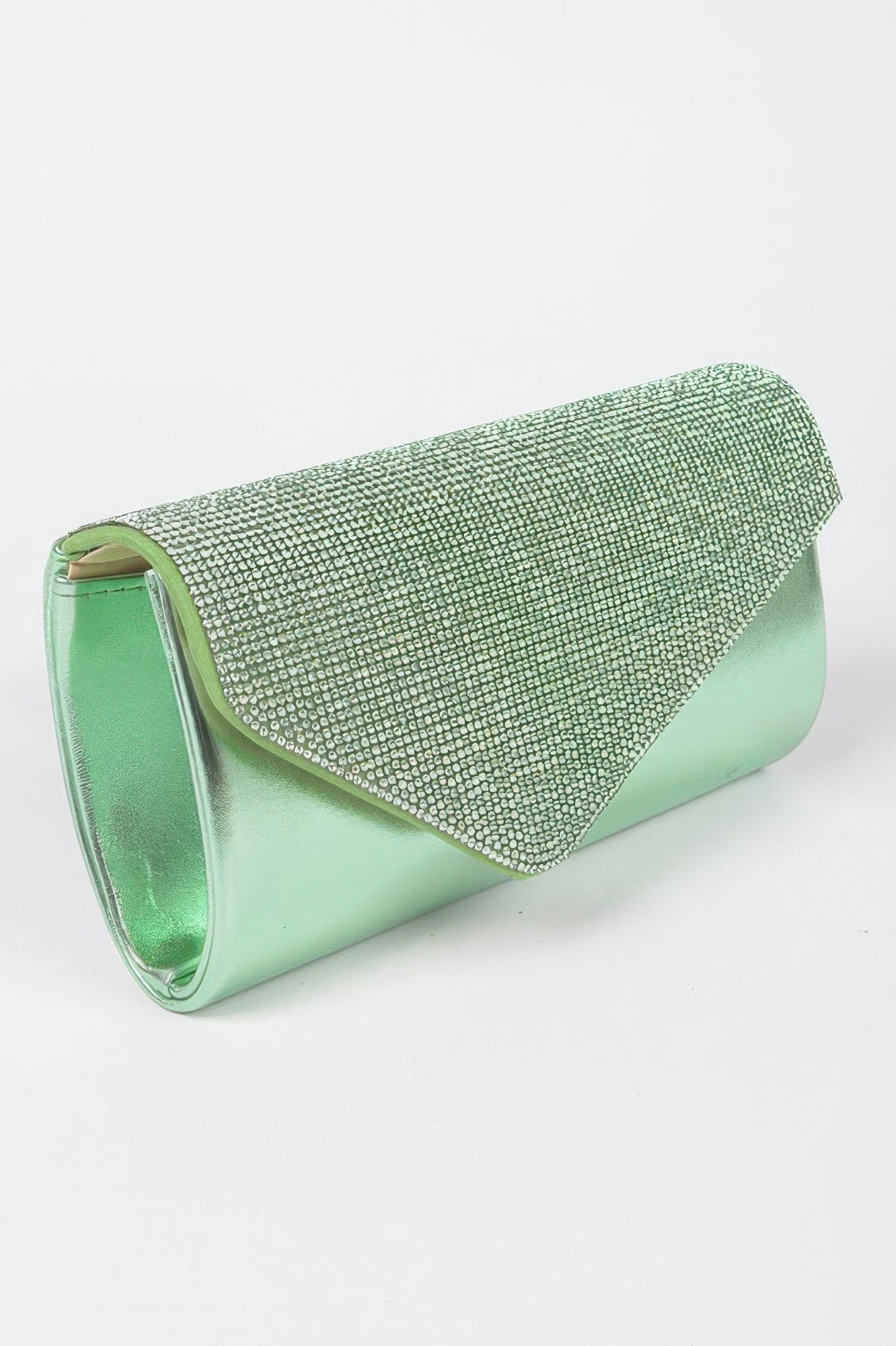 Rhinestone Flap Clutch With Chain Strap Secondary image