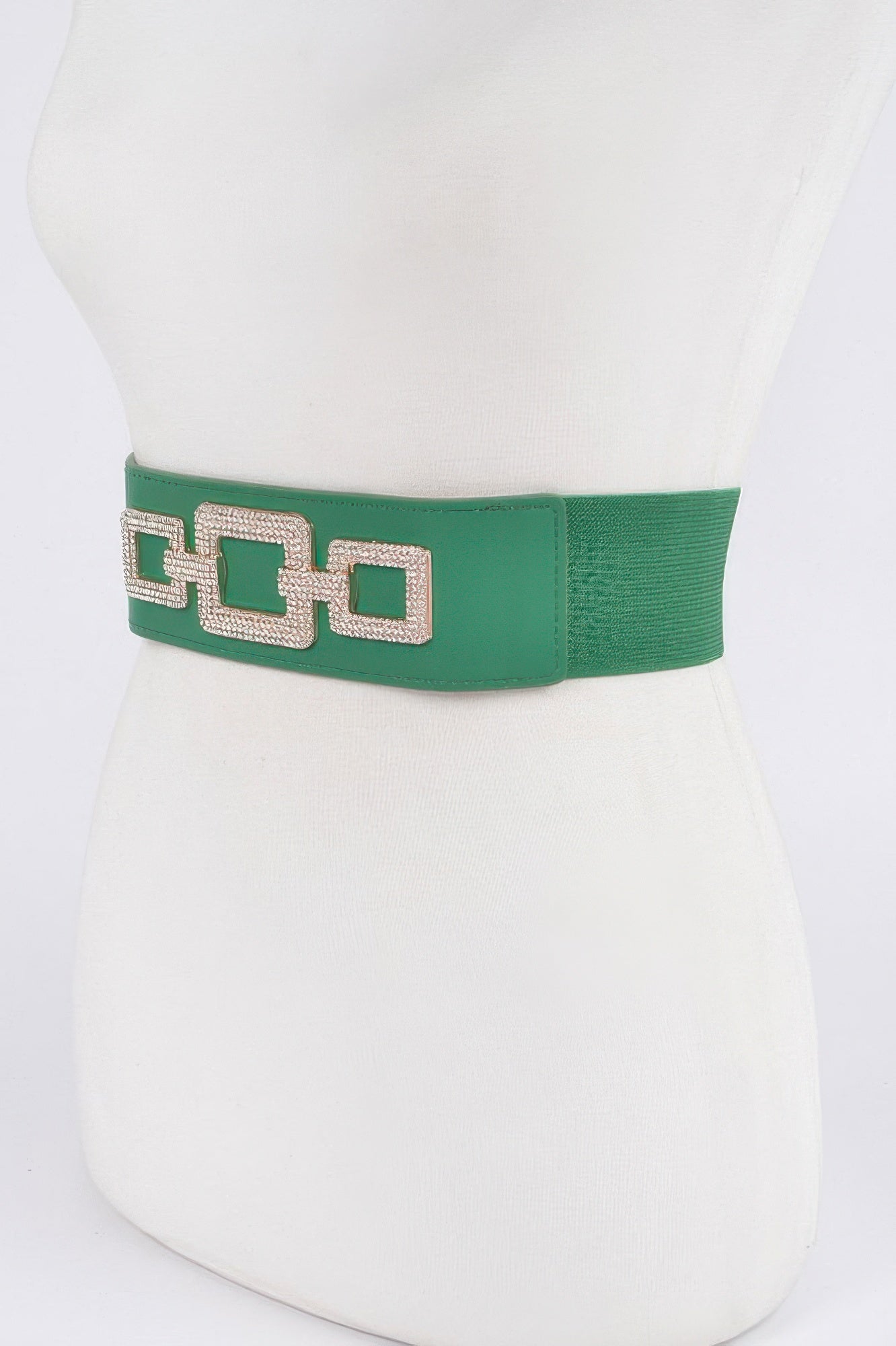 Plus Size Rhinestone Link Elastic Waist Belt Secondary image