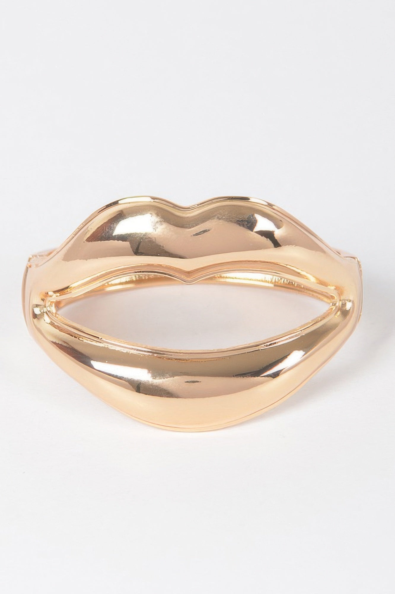 Gold Open Cuff Bracelet with Sculpted Detail Secondary image