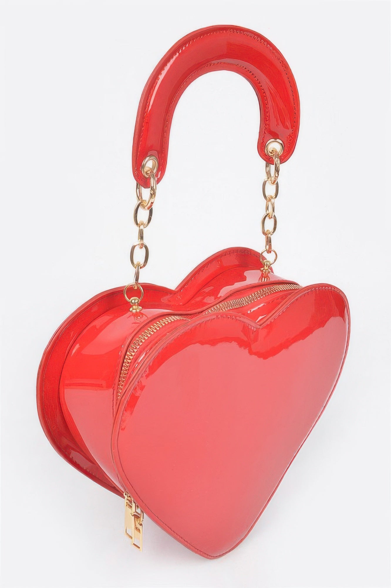 Glossy Heart-Shaped Crossbody Bag Secondary image