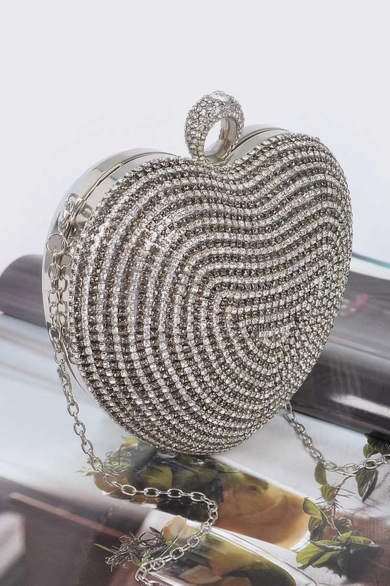 Rhinestone Heart Frame Party Bag Secondary image
