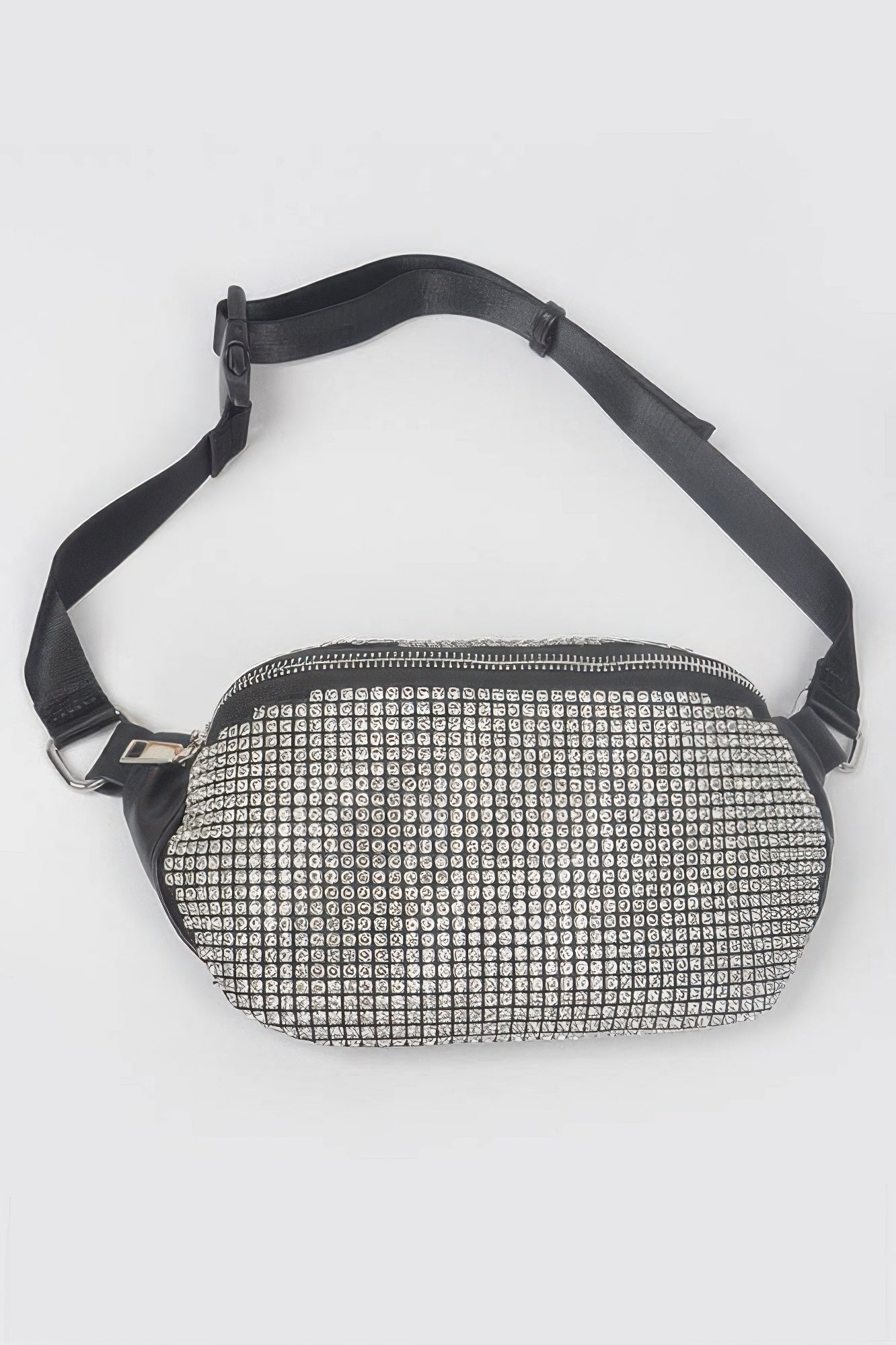 Rhinestone Mesh Belt Bag with Adjustable Strap Secondary image