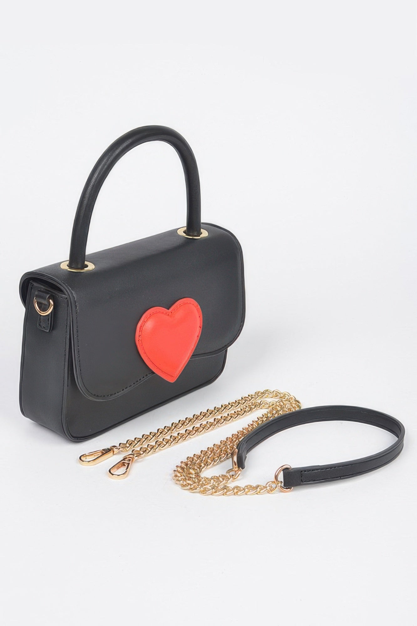 Black Heart Accent Top Handle Bag Secondary image