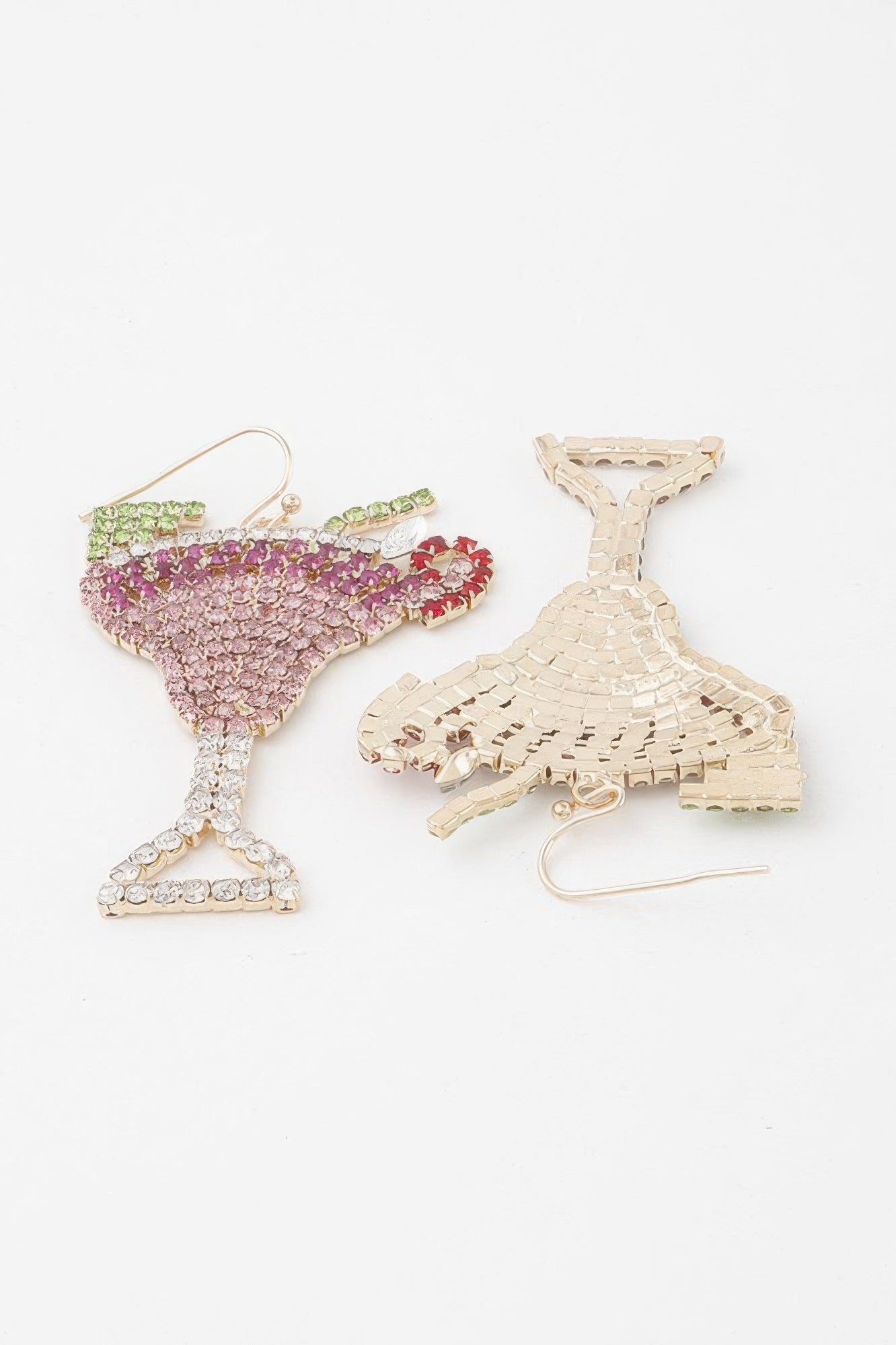 Jeweled Fruit Cocktail Drop Earrings Secondary image