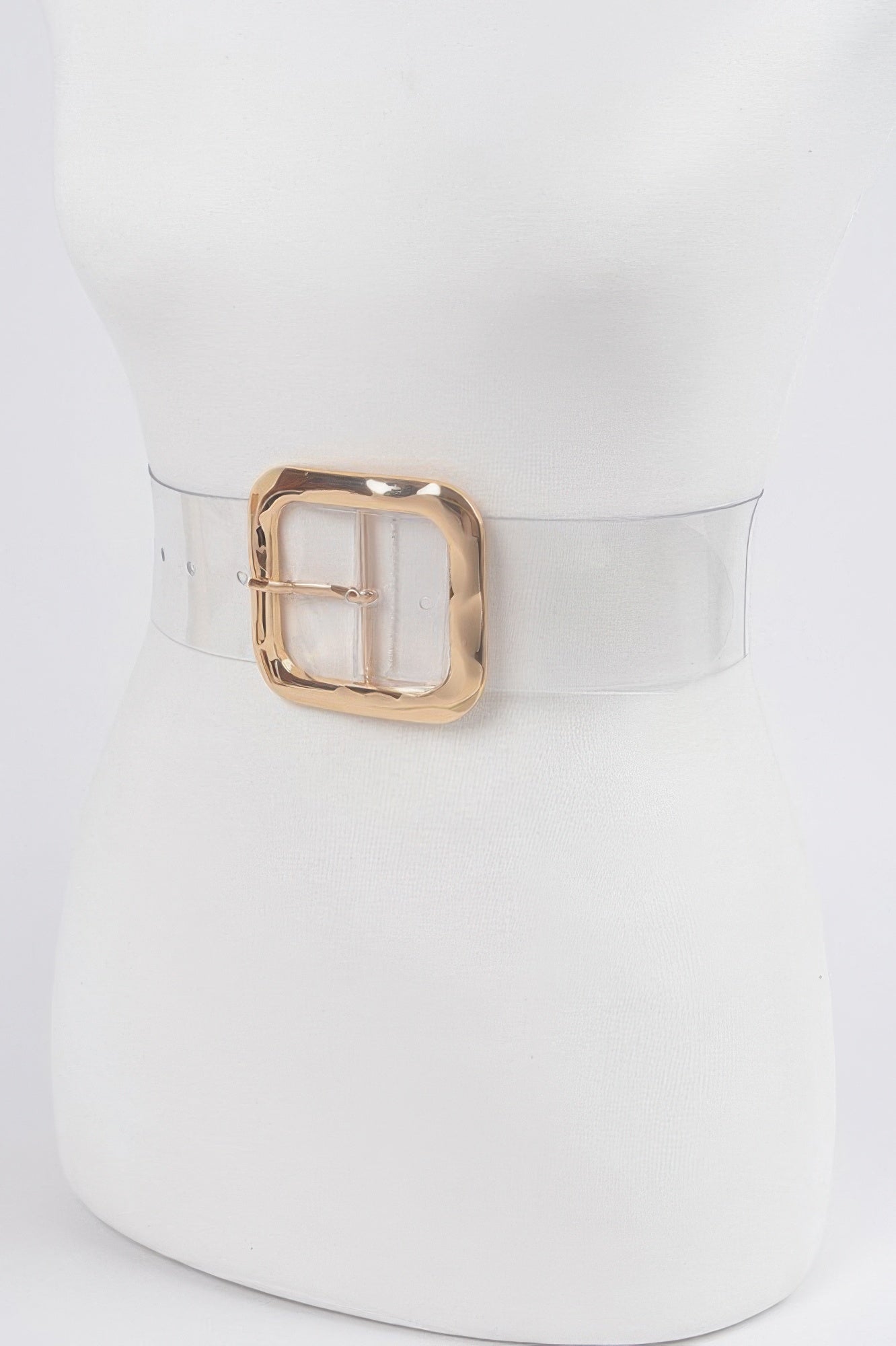 Clear PVC Belt with Gold Metal Buckle Secondary image
