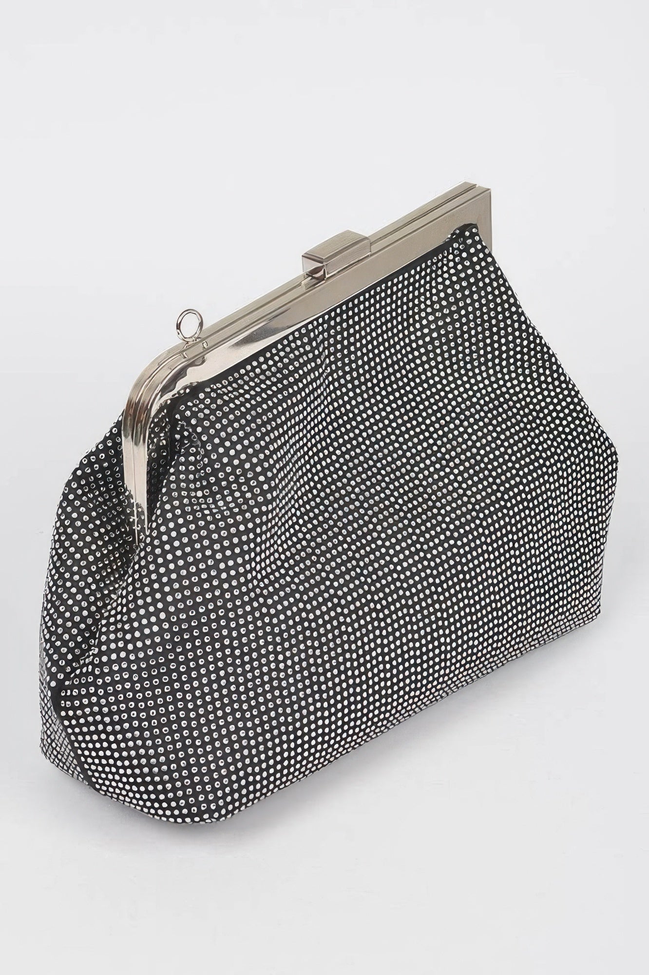 Black Rhinestone Mesh Frame Clutch Secondary image