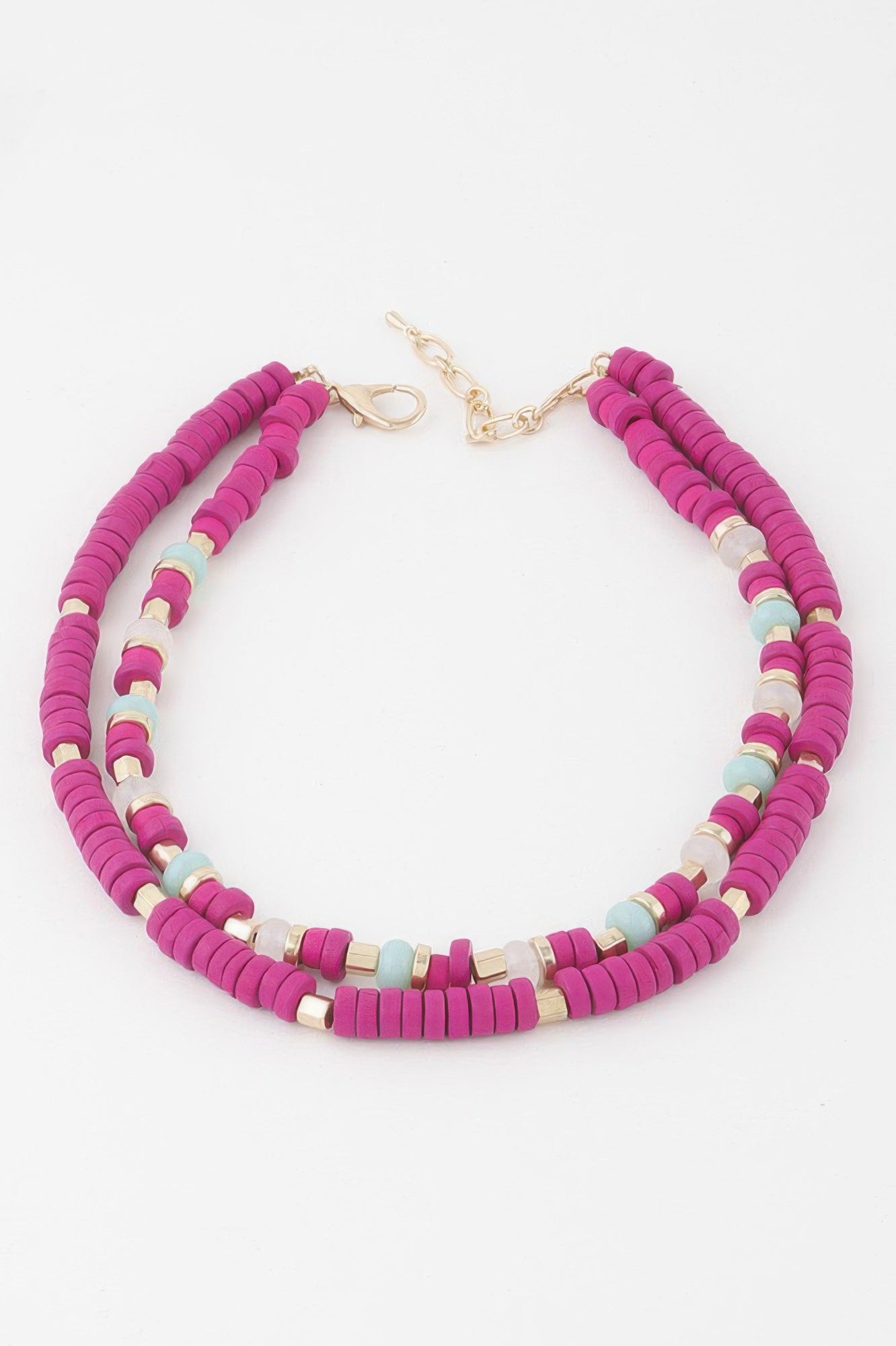 Two-Tone Layered Bead Necklace Secondary image