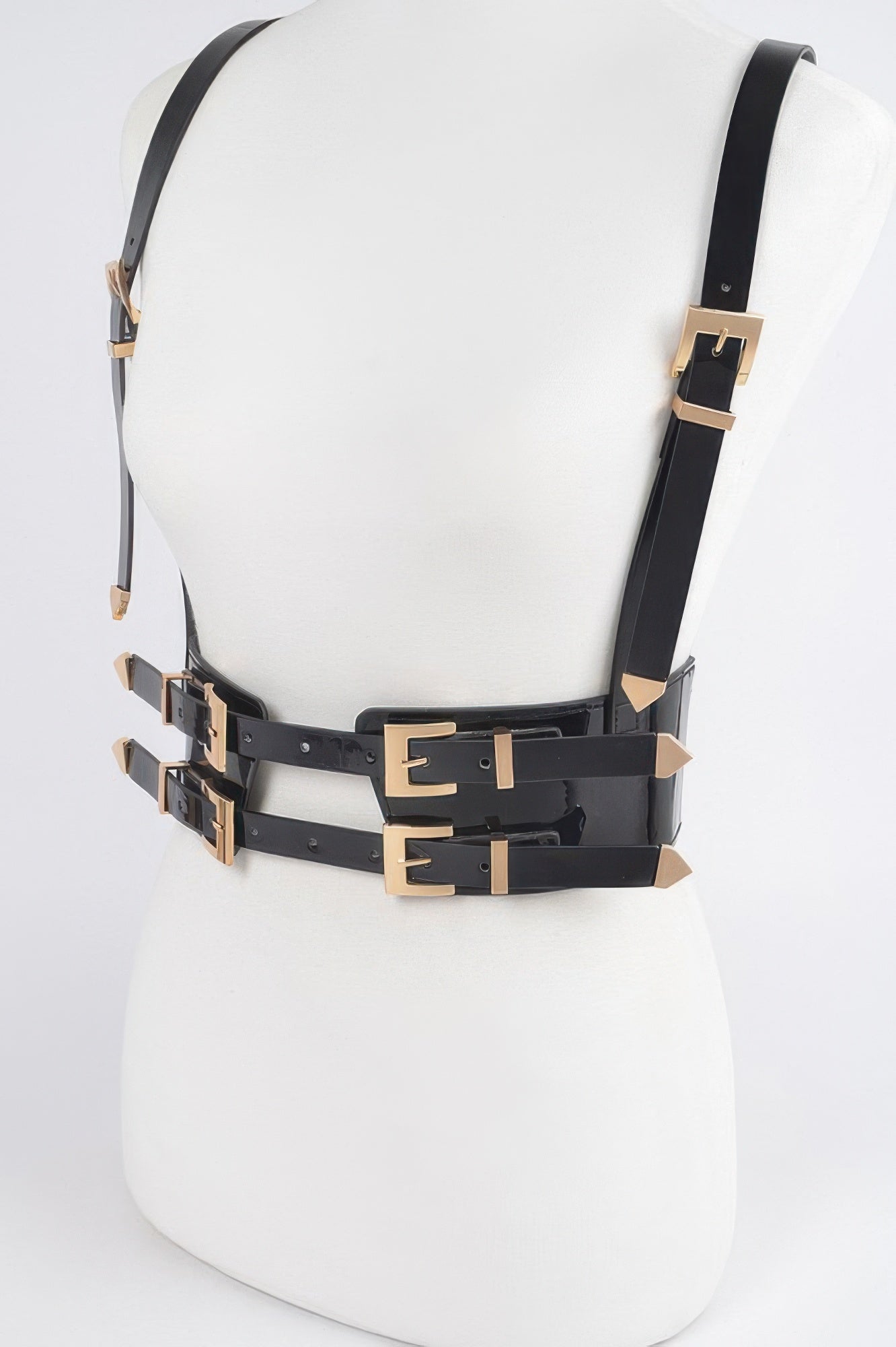 Plus Size Adjustable Faux Leather Strap Harness Secondary image