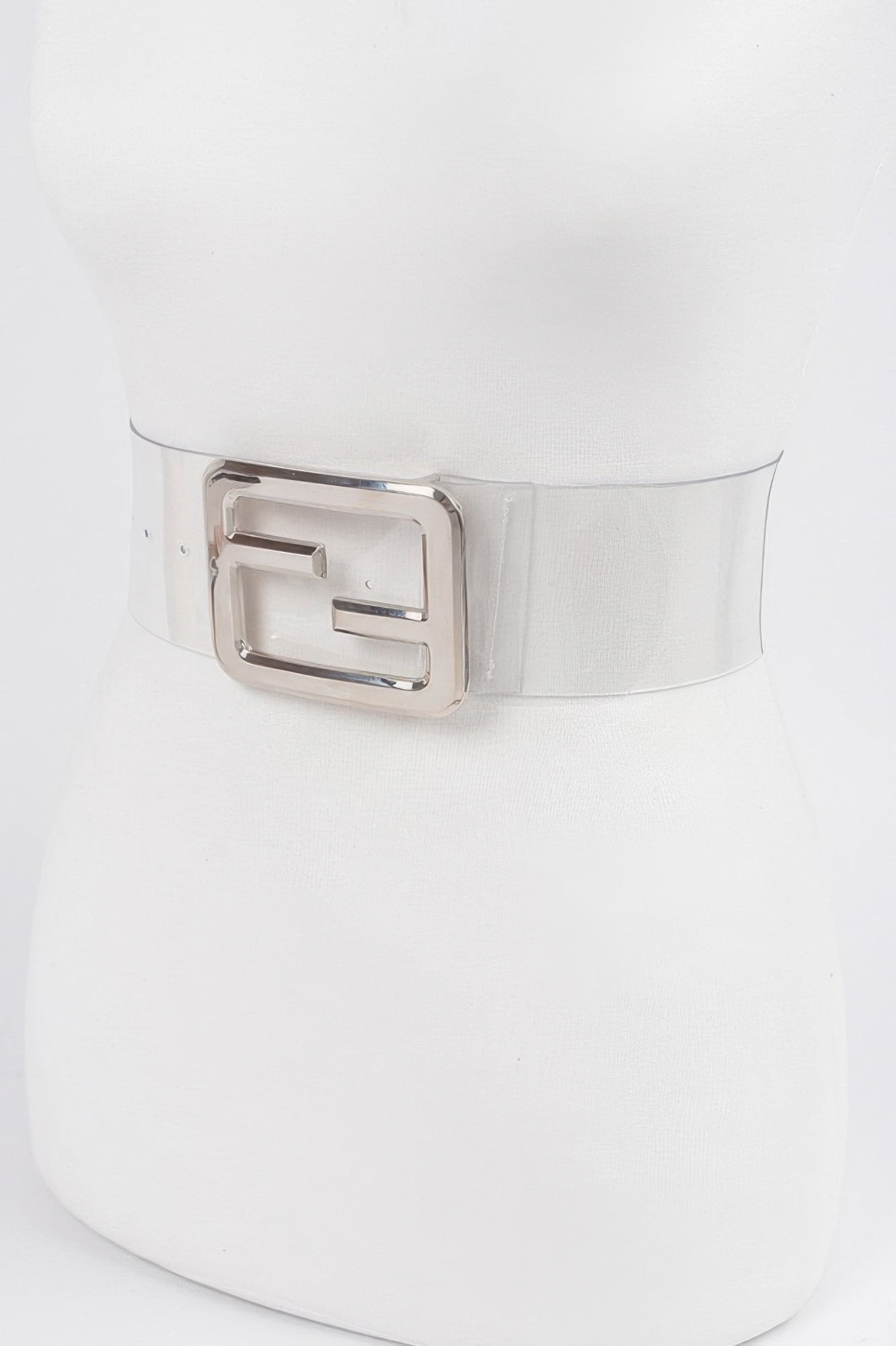 Clear PVC Belt With Silver Metal Buckle Secondary image