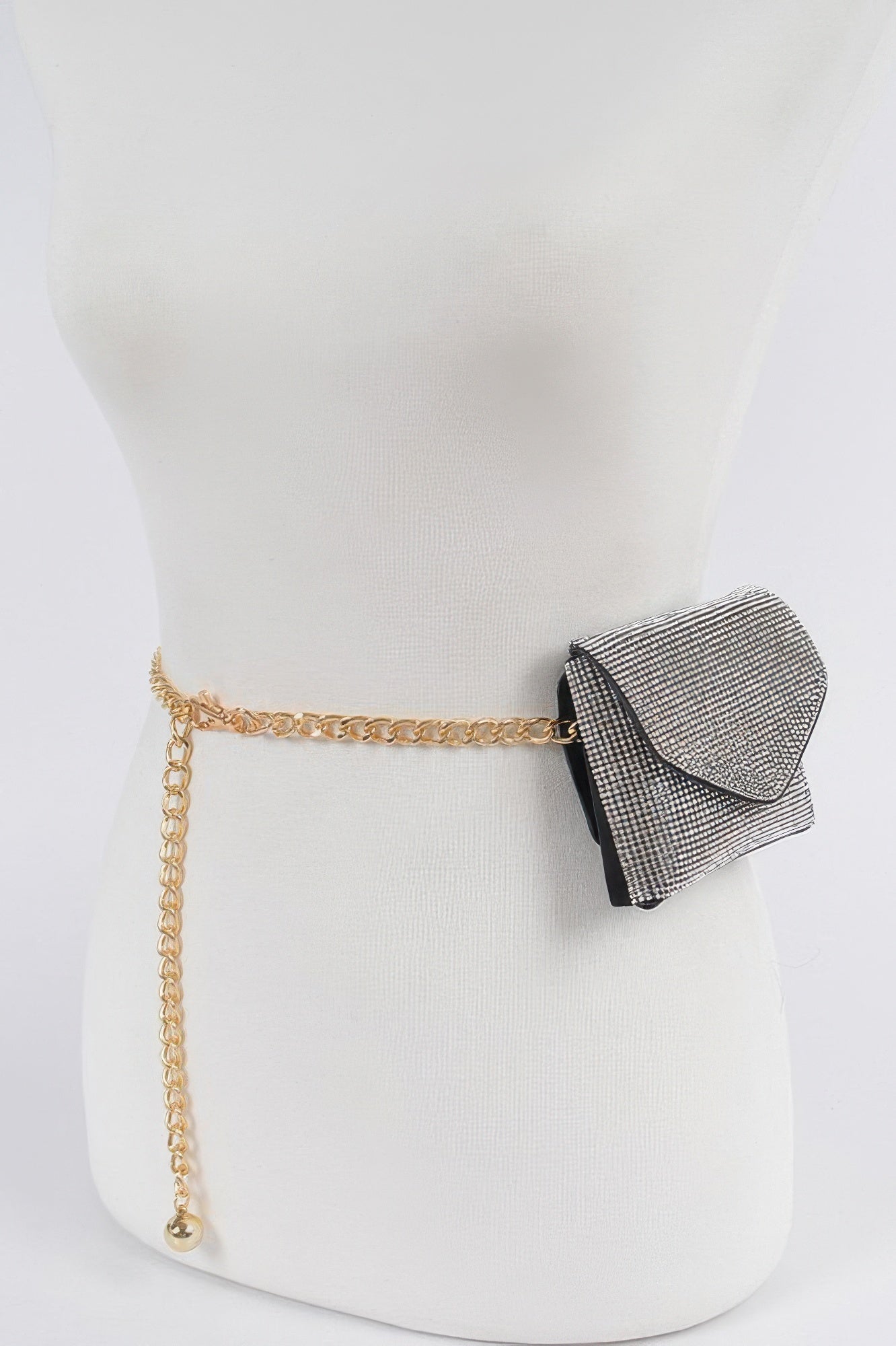 Multicolor Rhinestone Belt Bag With Chain Strap Secondary image