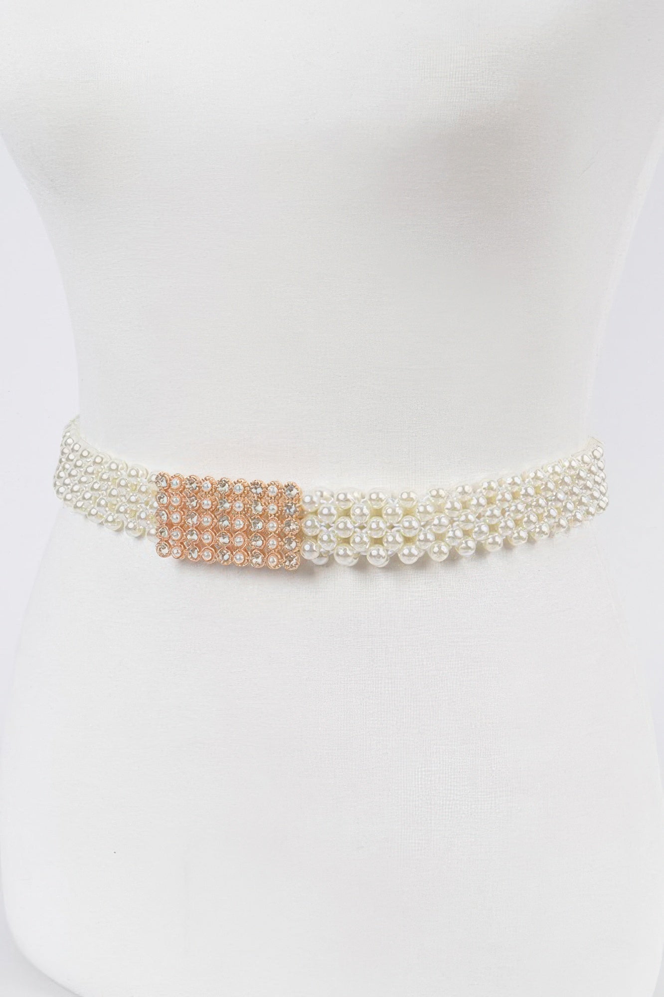 Ivory Pearl Stretch Belt Secondary image