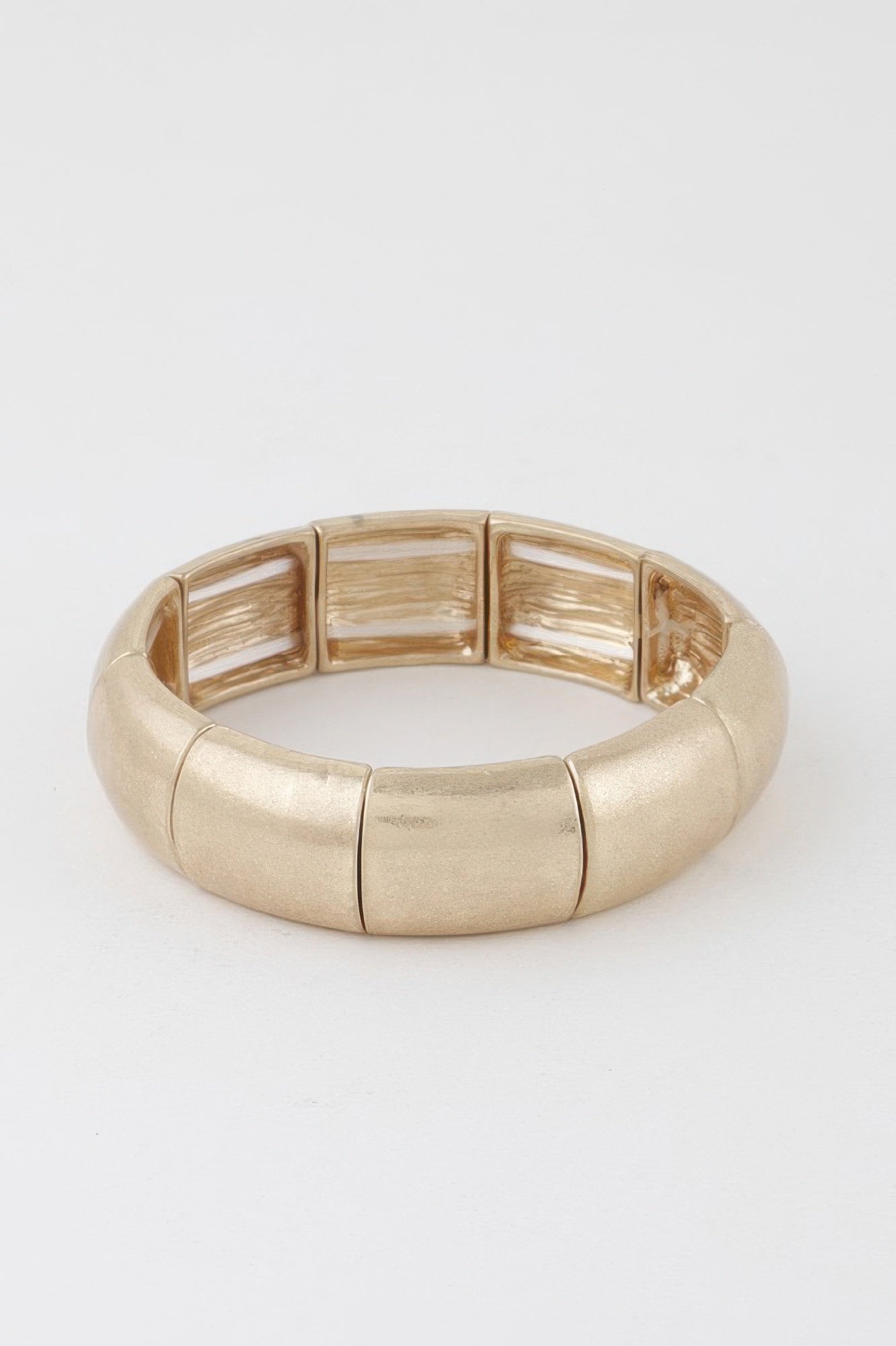 Gold-Tone Rounded Shell-Inspired Cuff Bracelet Secondary image