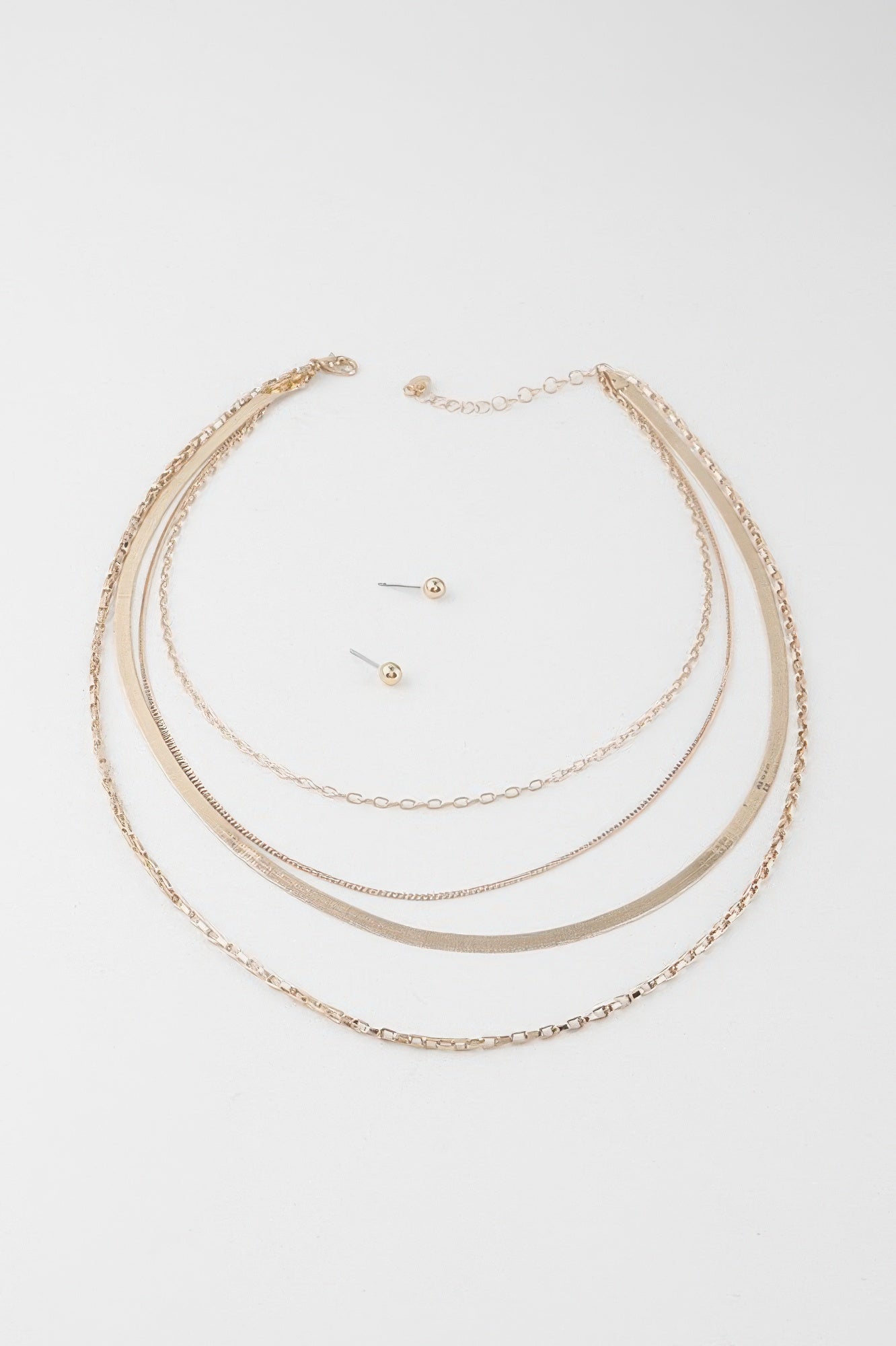 Gold Layered Multi-Chain Necklace Secondary image