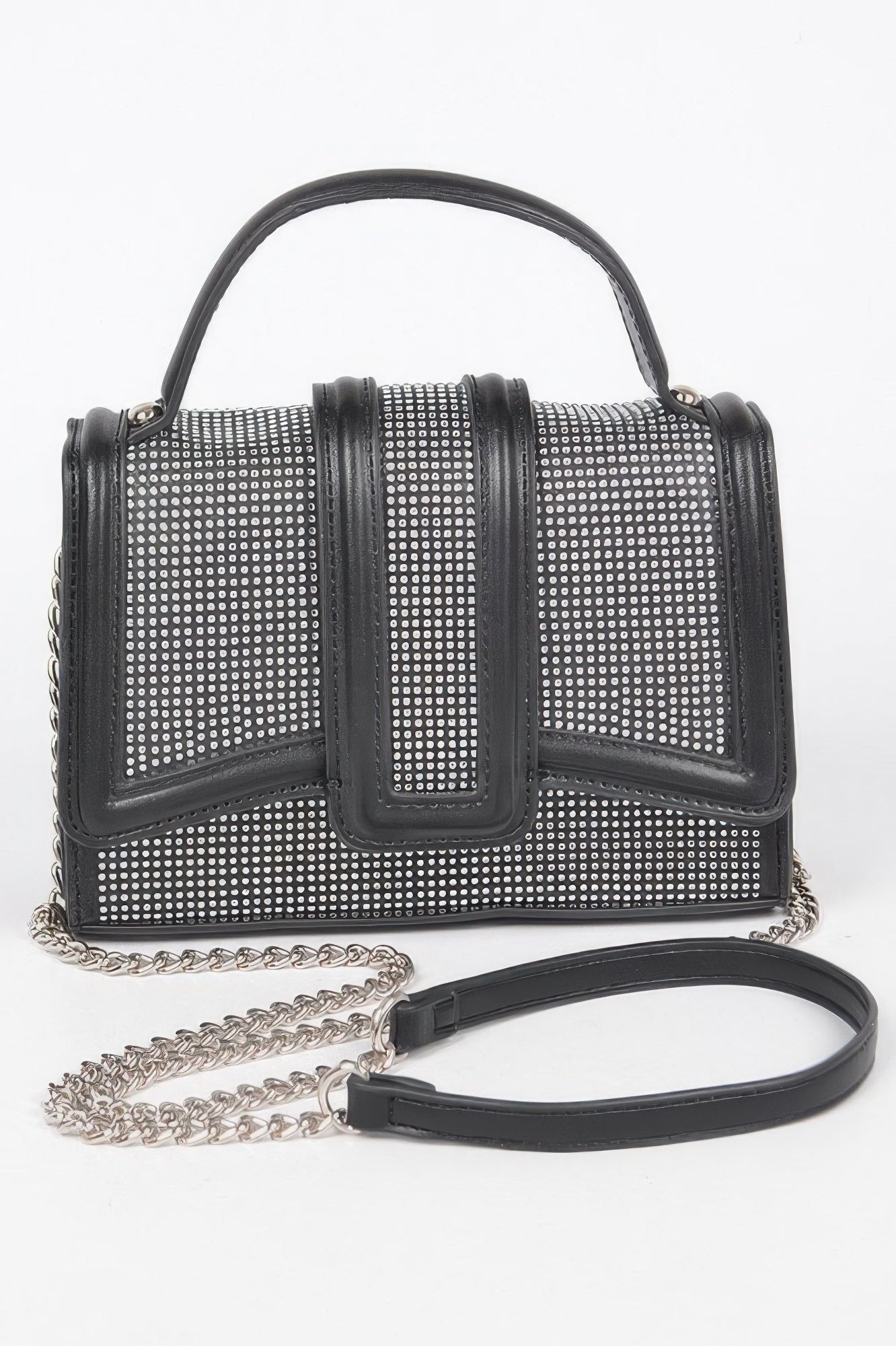 Embellished Structured Top Handle Clutch Secondary image