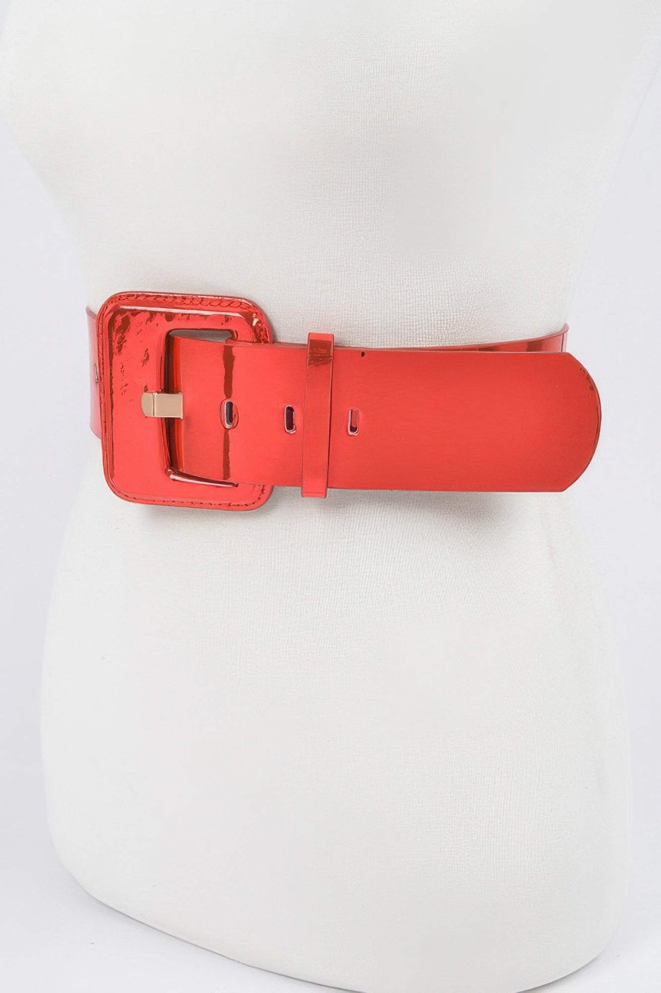 Wide Glossy Mirror-Finish PU Belt Secondary image