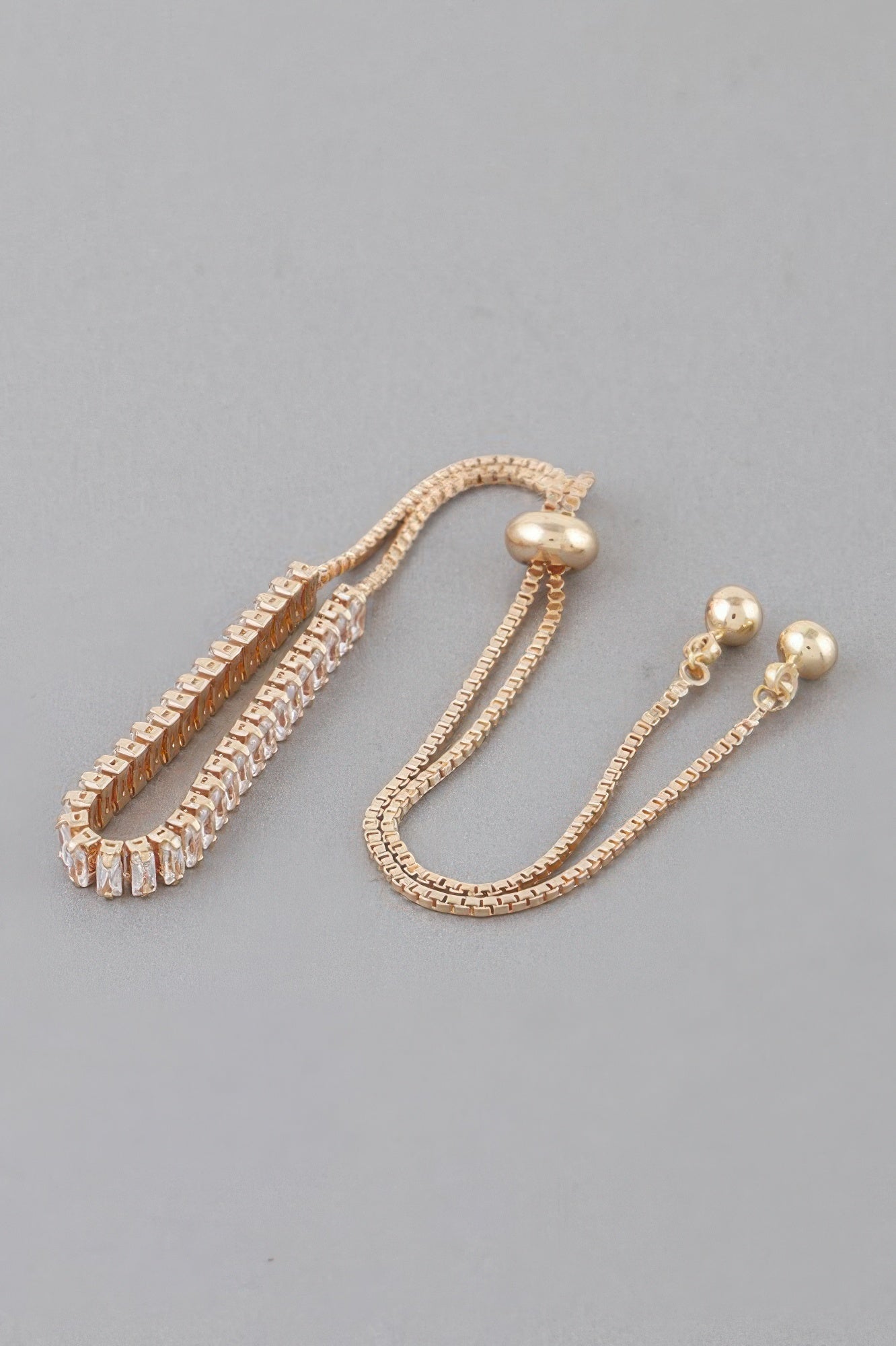 Adjustable Rhinestone Slider Bracelet Secondary image