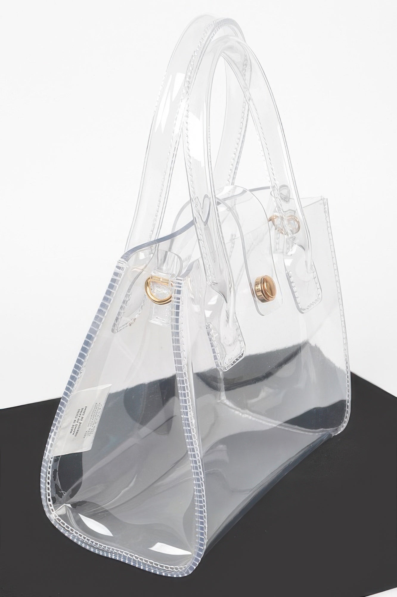 Clear PVC Crossbody Bag with Gold-Tone Details Secondary image
