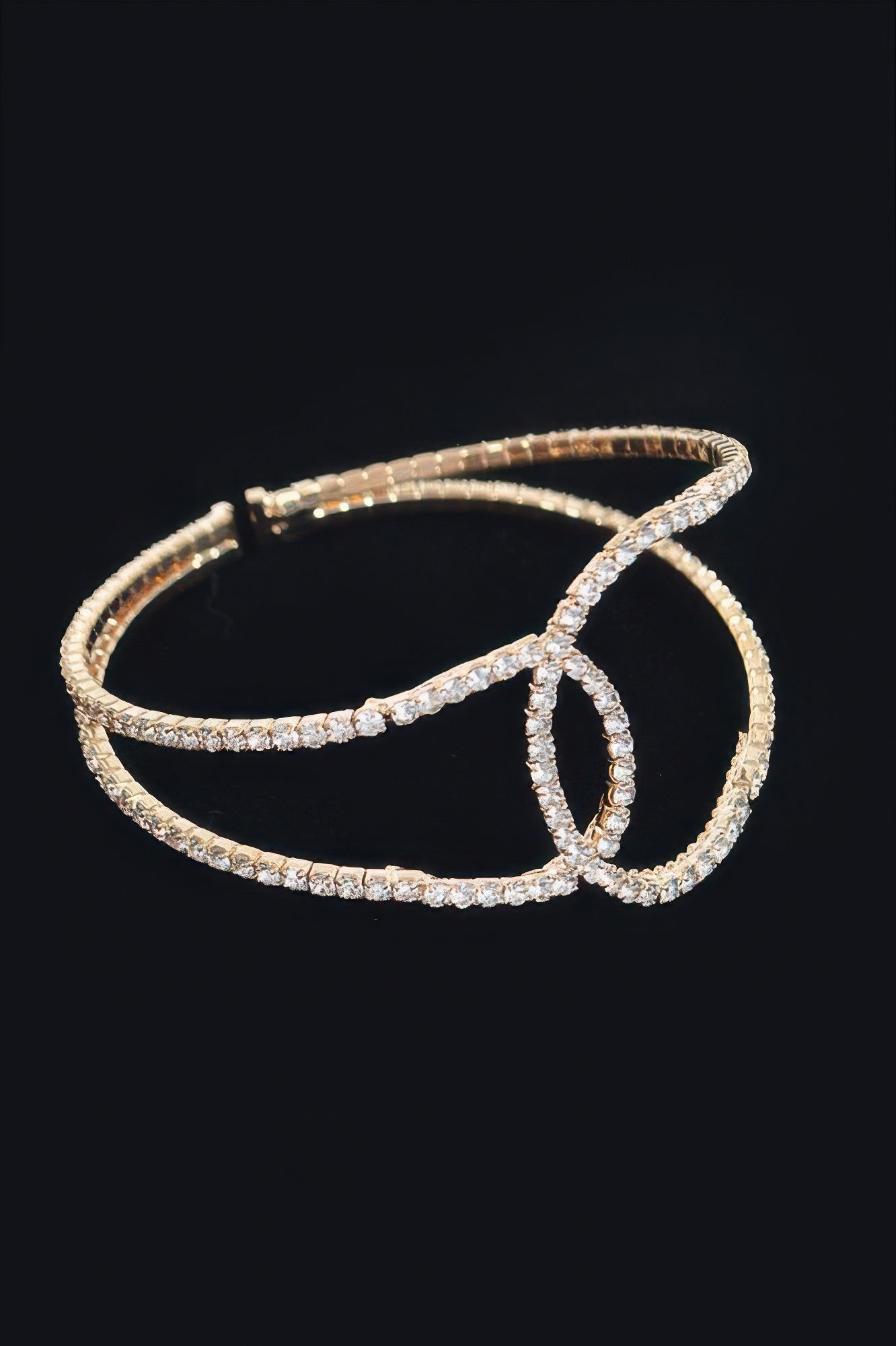 Sparkling Rhinestone Open Cuff Bracelet Secondary image