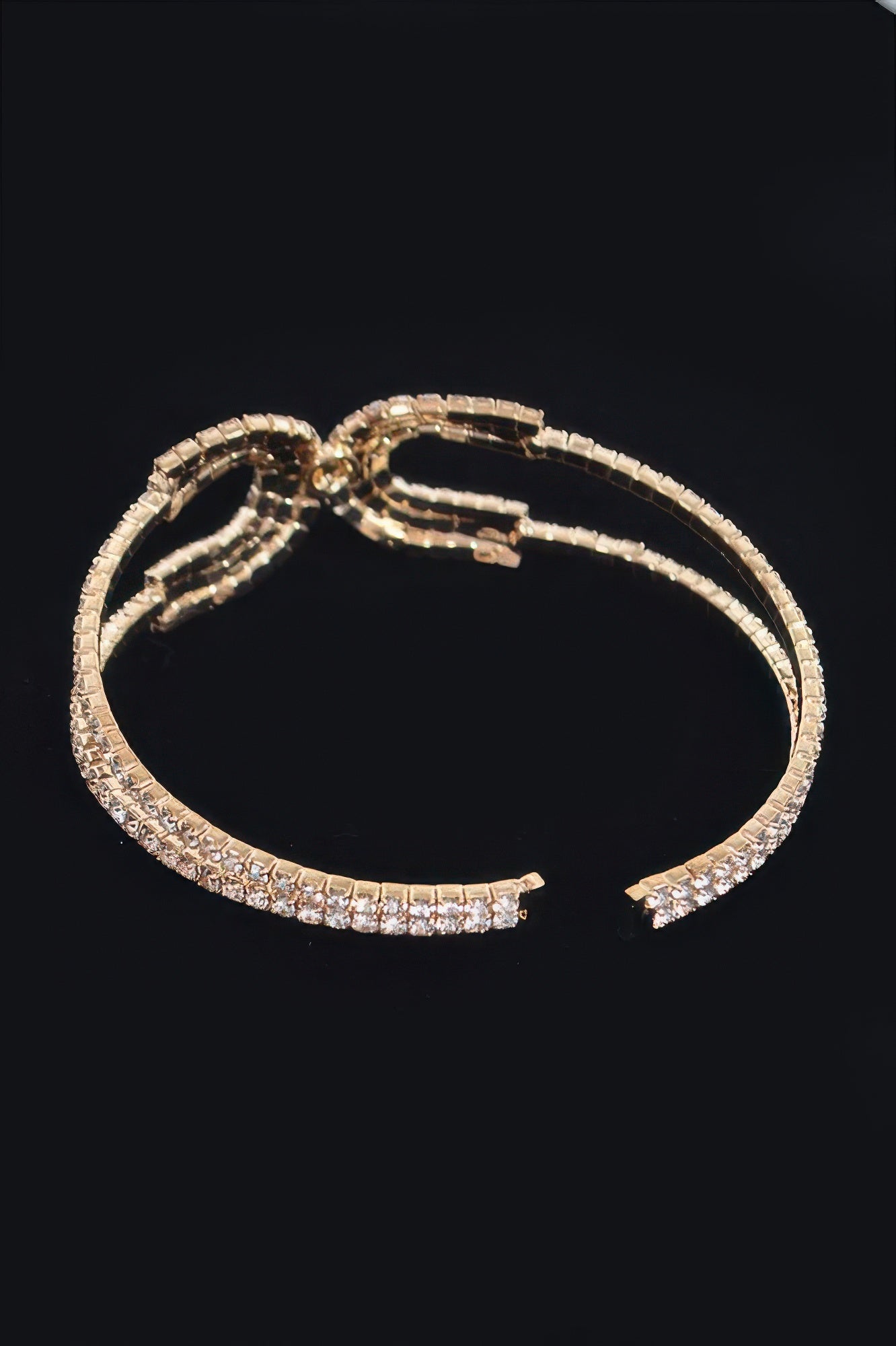 Rhinestone Wrap-Style Bangle Bracelet Secondary image