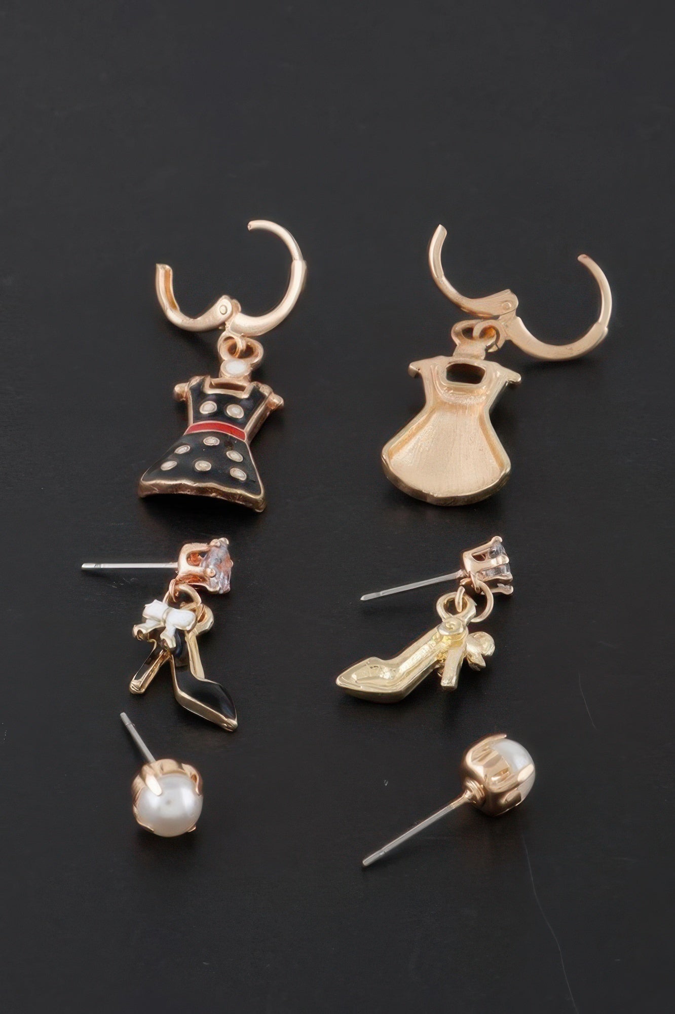 Mixed Style Gold-Tone Earring Set Secondary image