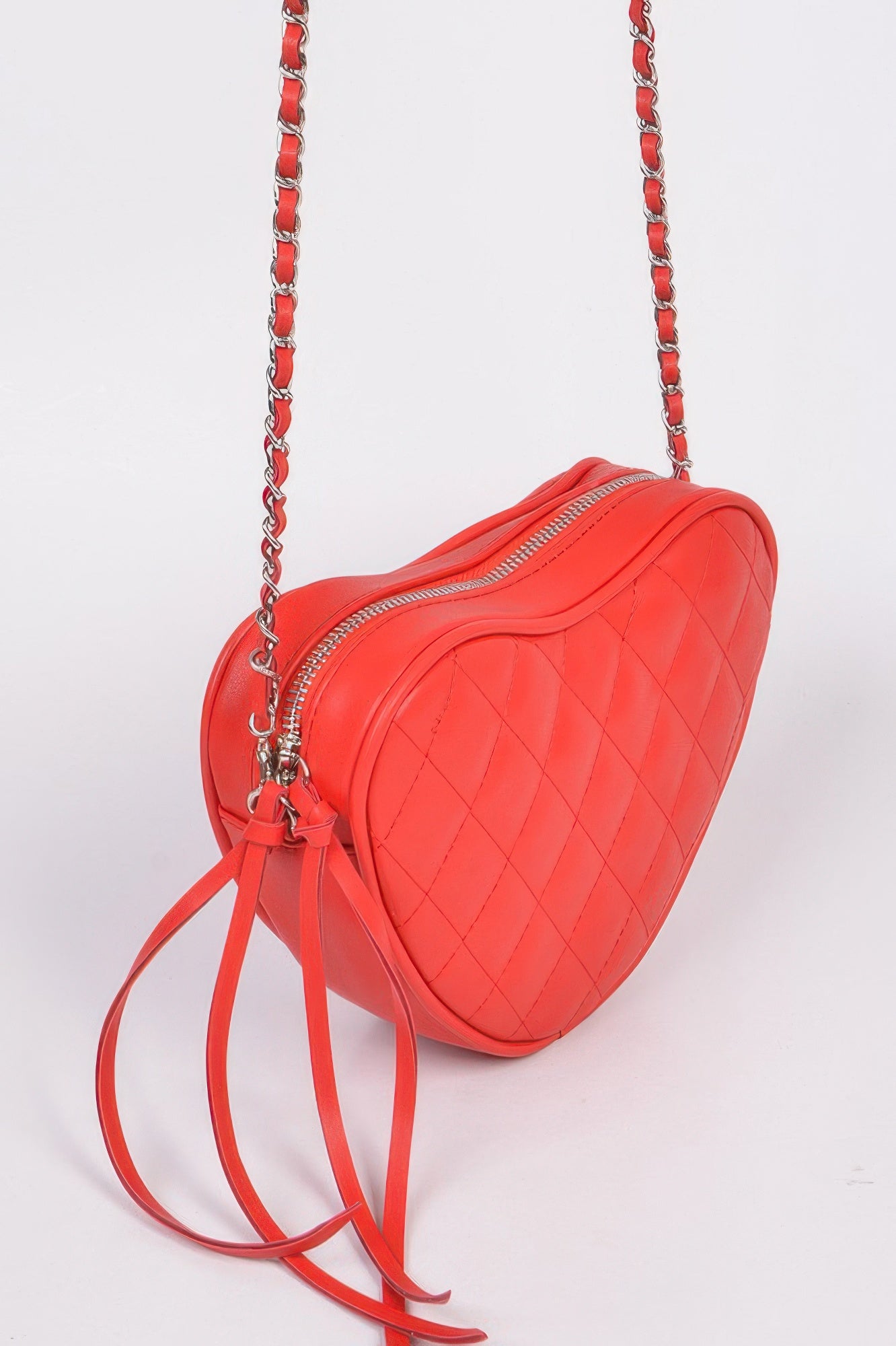Quilted Heart Chain-Strap Clutch Secondary image