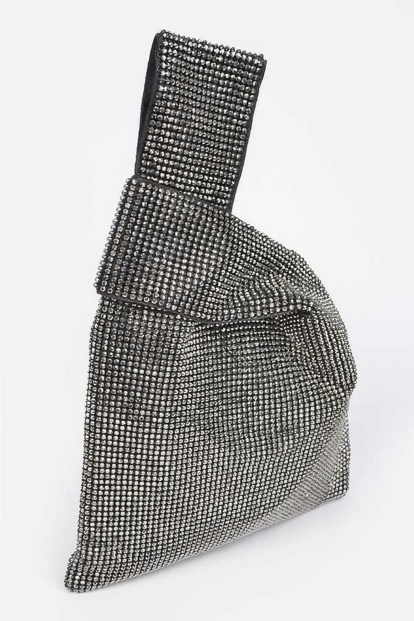 Rhinestone Mesh Tote Bag with Structured Shape Secondary image