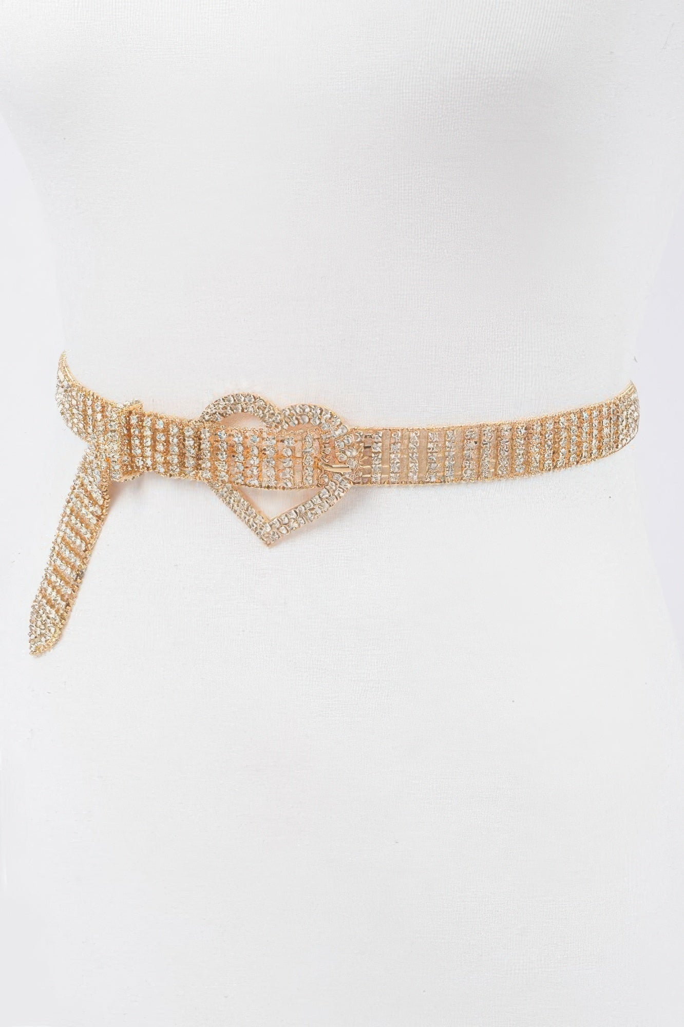 Rhinestone Heart Buckle Belt Secondary image