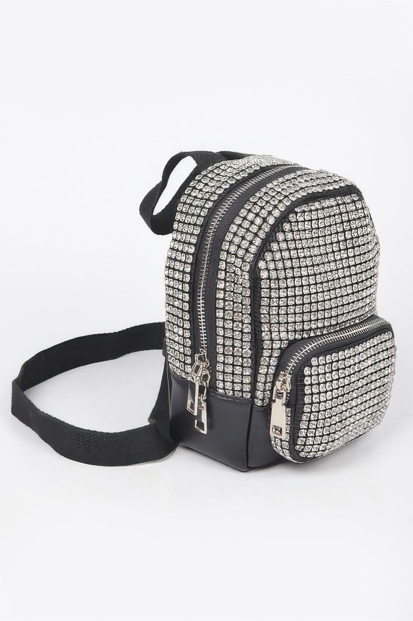 Rhinestone Crossbody Bag in Black Clear Secondary image