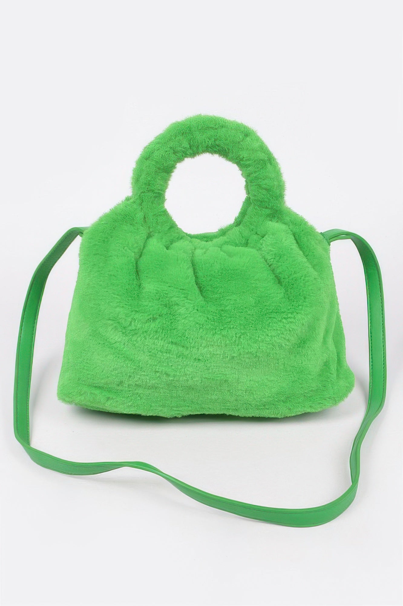 Faux Fur Bucket Bag with Round Handle Secondary image