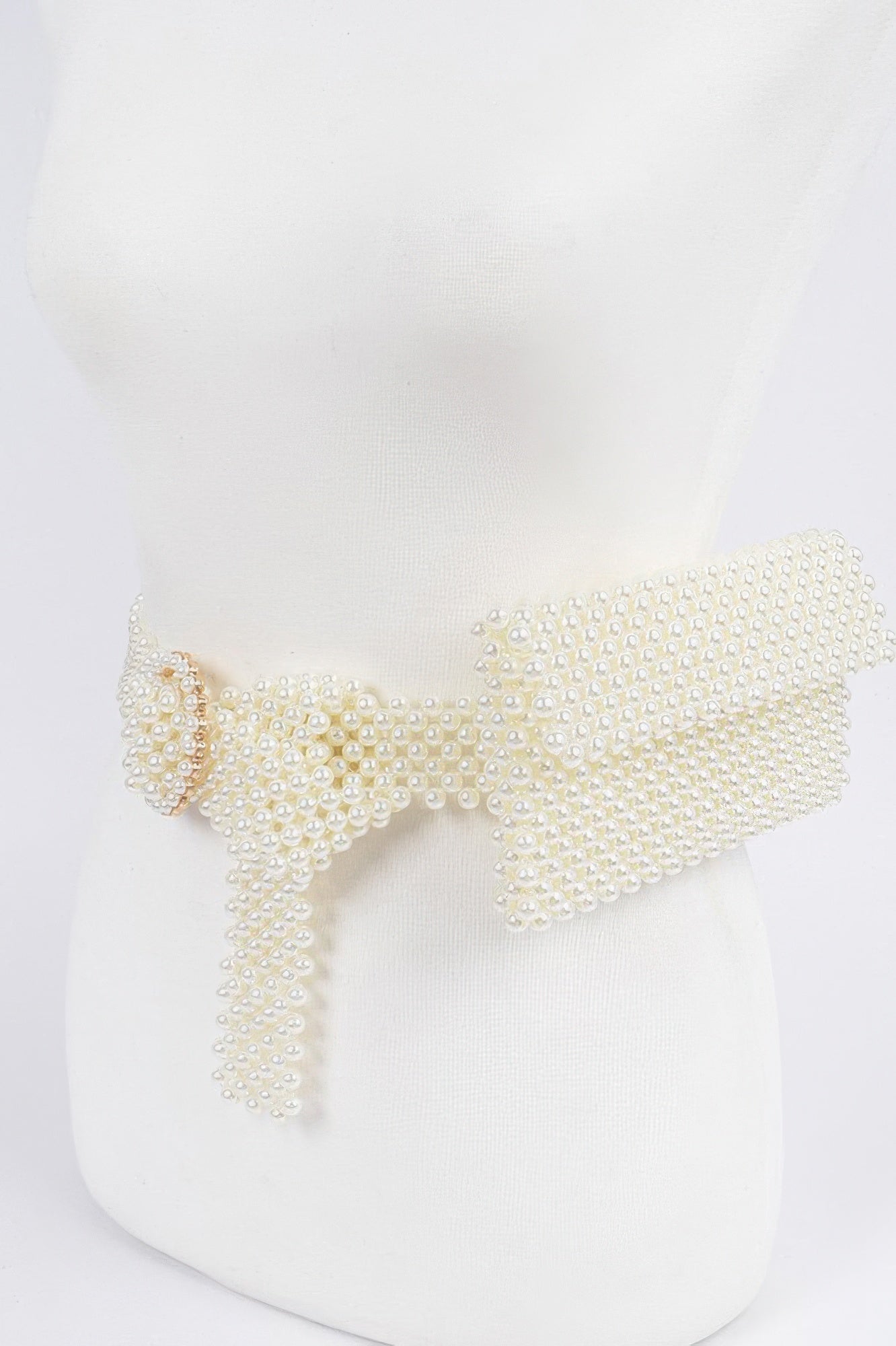 Ivory Pearl-Embellished Belt Bag Secondary image