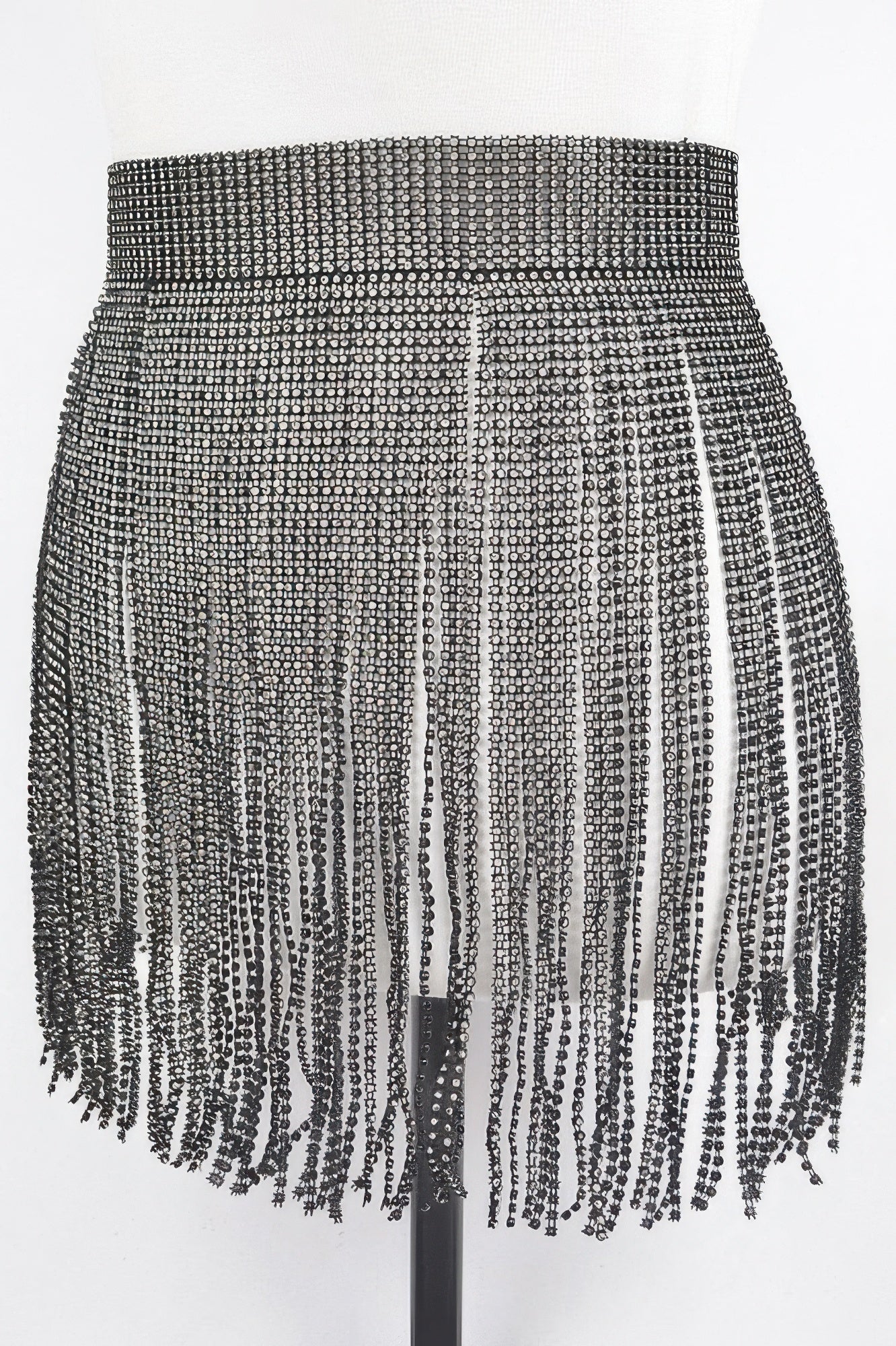 Wide Rhinestone Fringe Statement Belt Secondary image