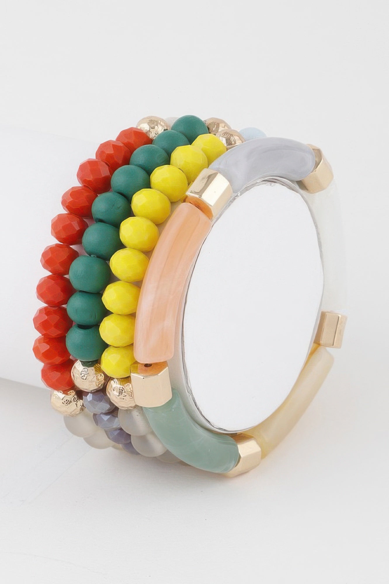 Multicolor Beaded Tube Bracelet Secondary image