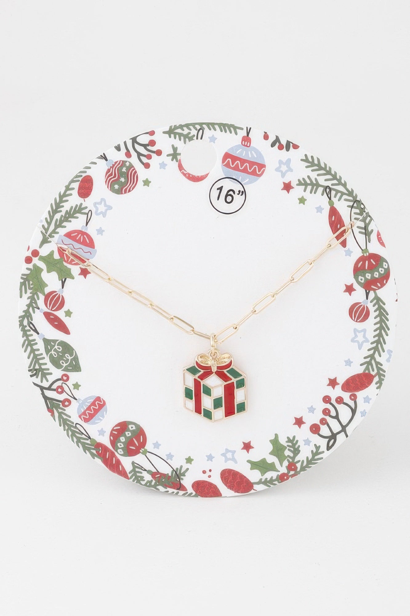 Gold Chain Necklace with Multicolor Gift Box Pendant Secondary image