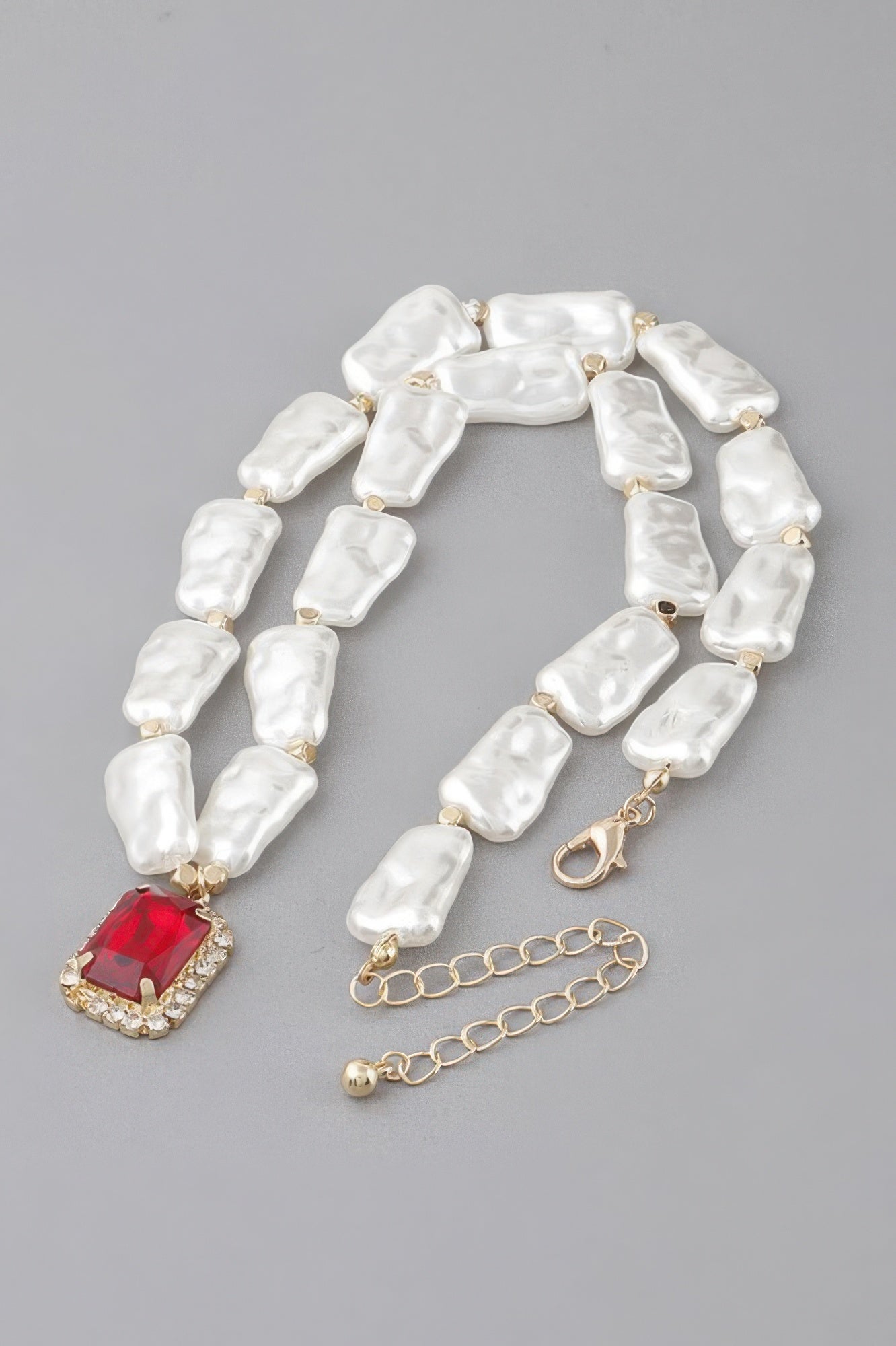 Textured Stone Pendant Necklace Secondary image