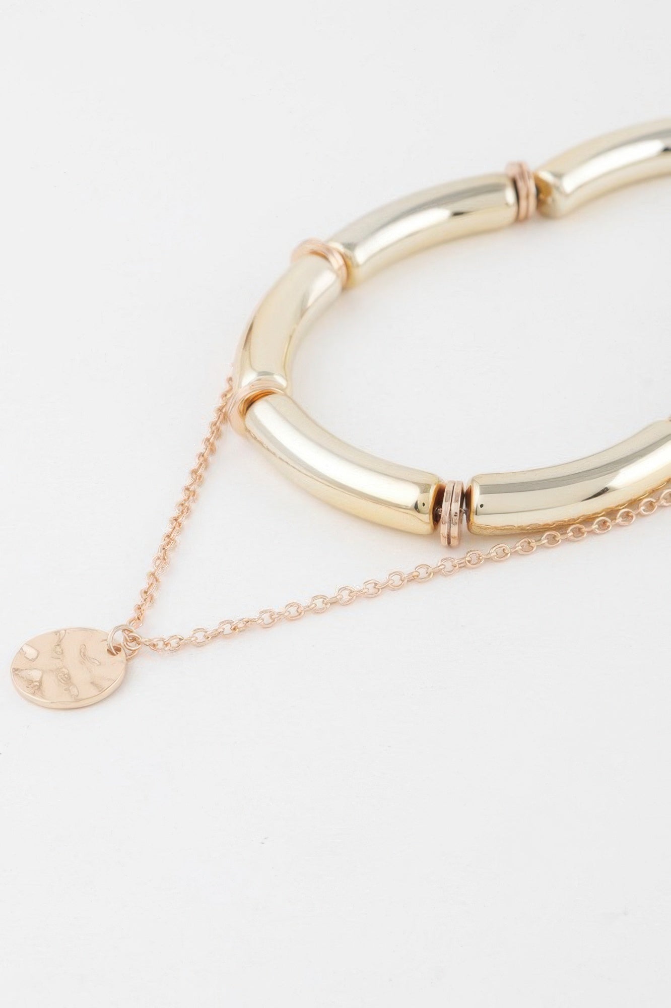 Two-Tier Pendant Chain Necklace Secondary image