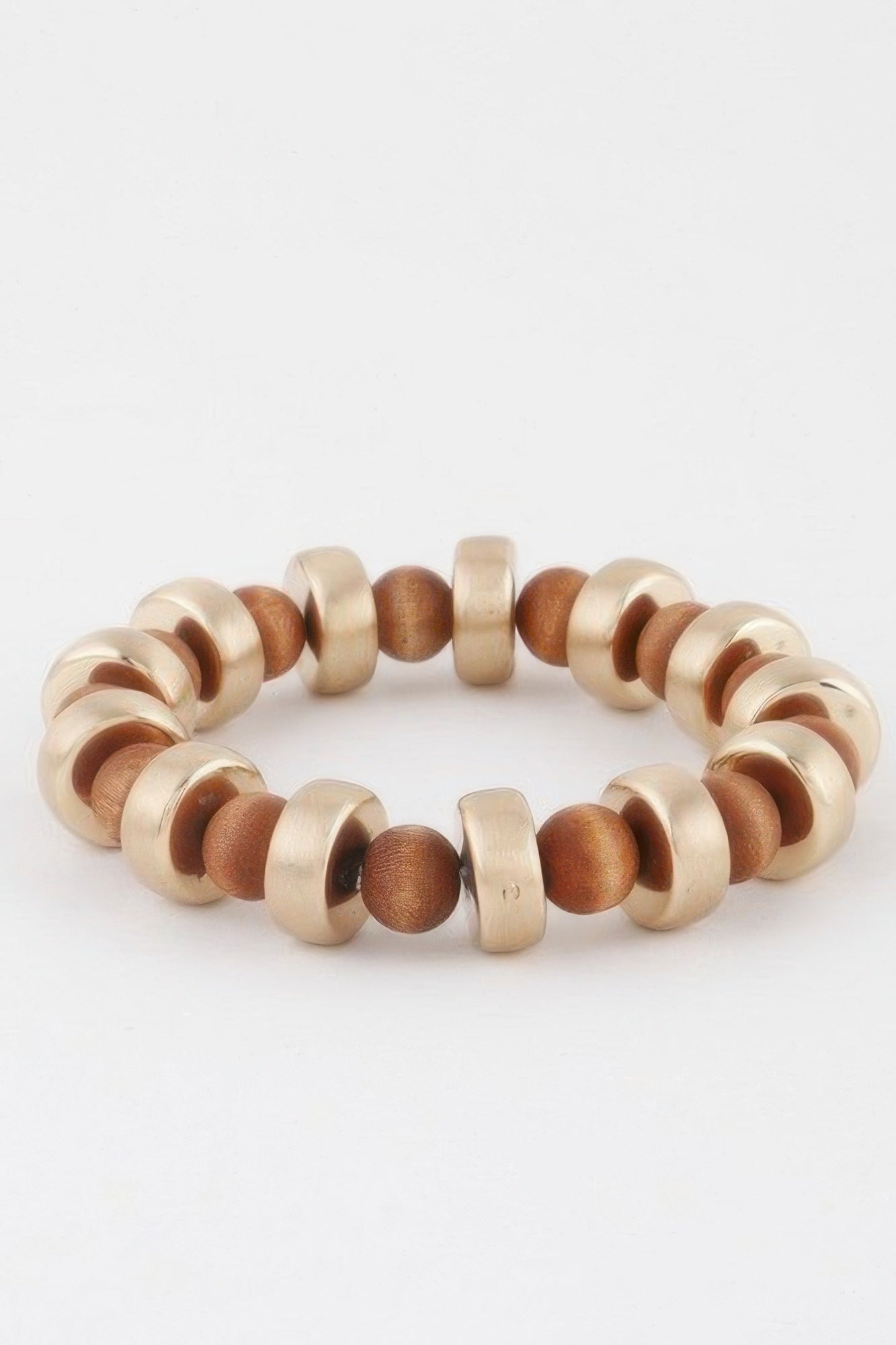 Two-Tone Double-Strand Beaded Bracelet Secondary image