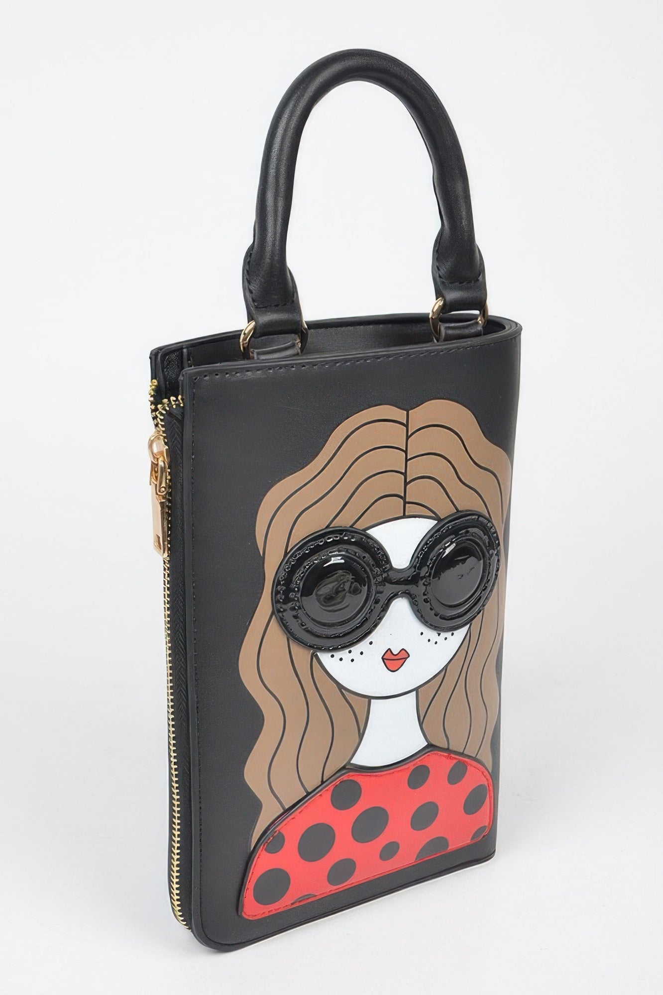 Black Character Graphic Chain Strap Bag Secondary image