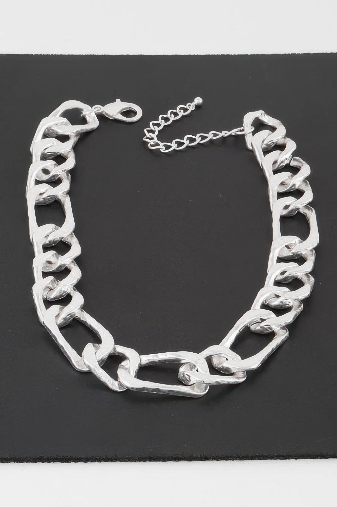 Silver Oversized Link Chain Necklace Secondary image