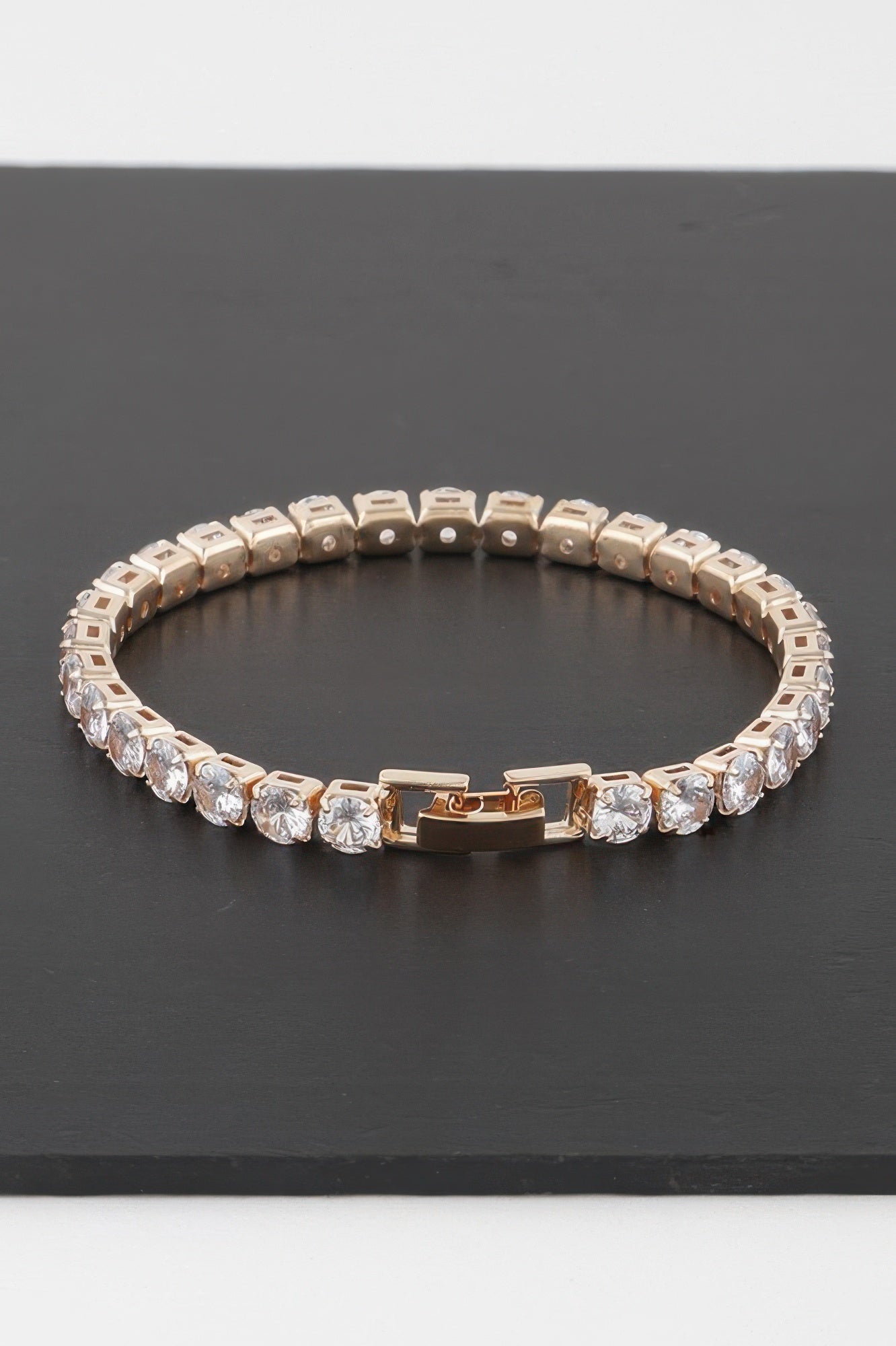 Rhinestone Link Bracelet with Clear Sparkle Secondary image