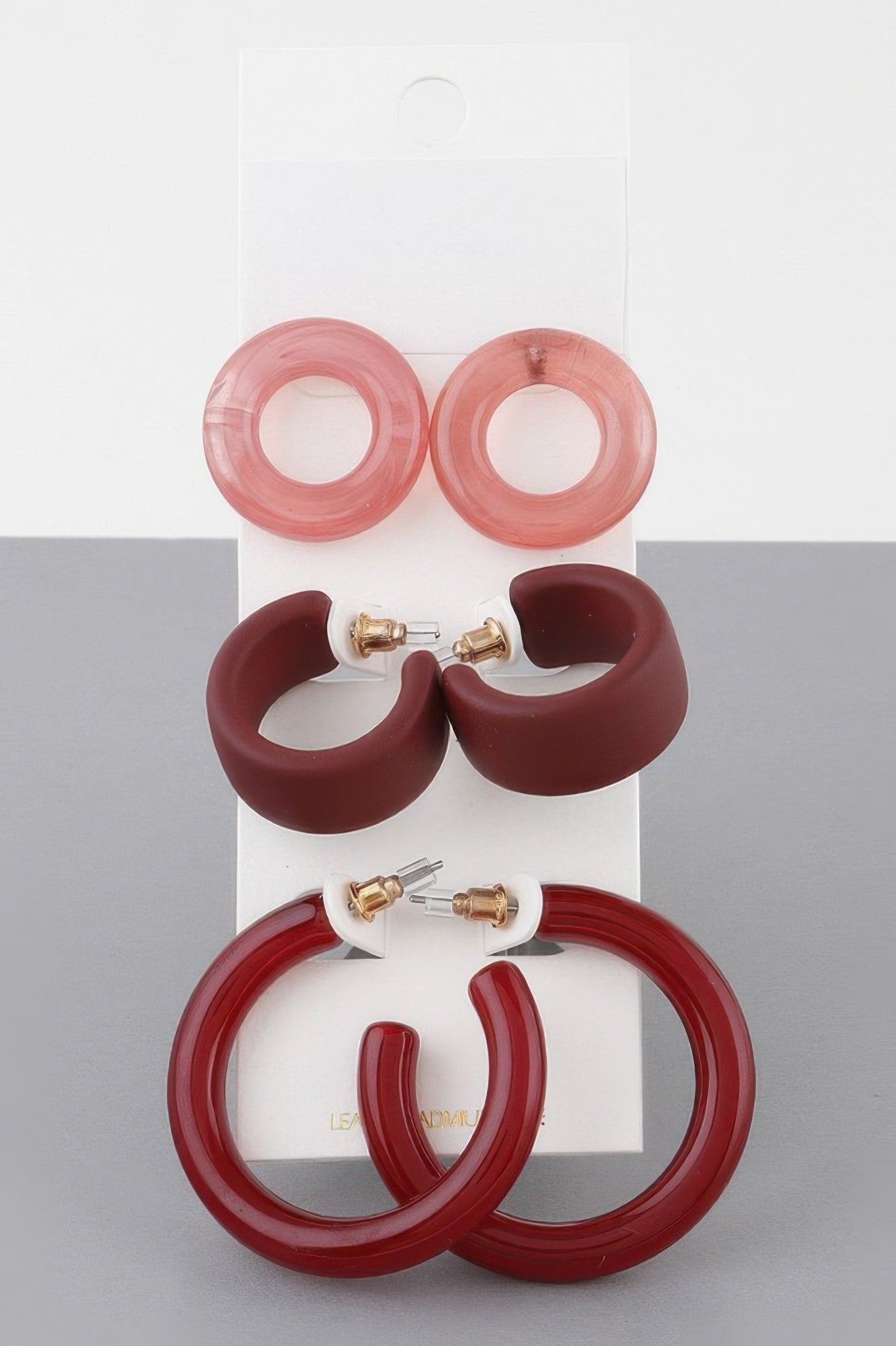 Coordinated Hoop Earring Set in Multiple Sizes Secondary image