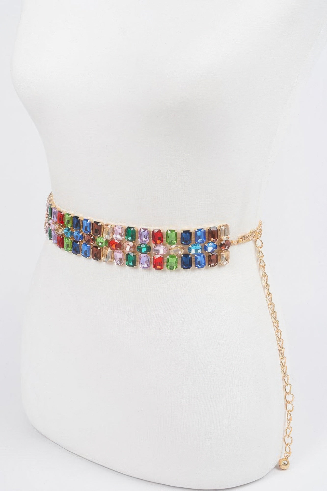 Multicolor Rhinestone Statement Waist Belt Secondary image