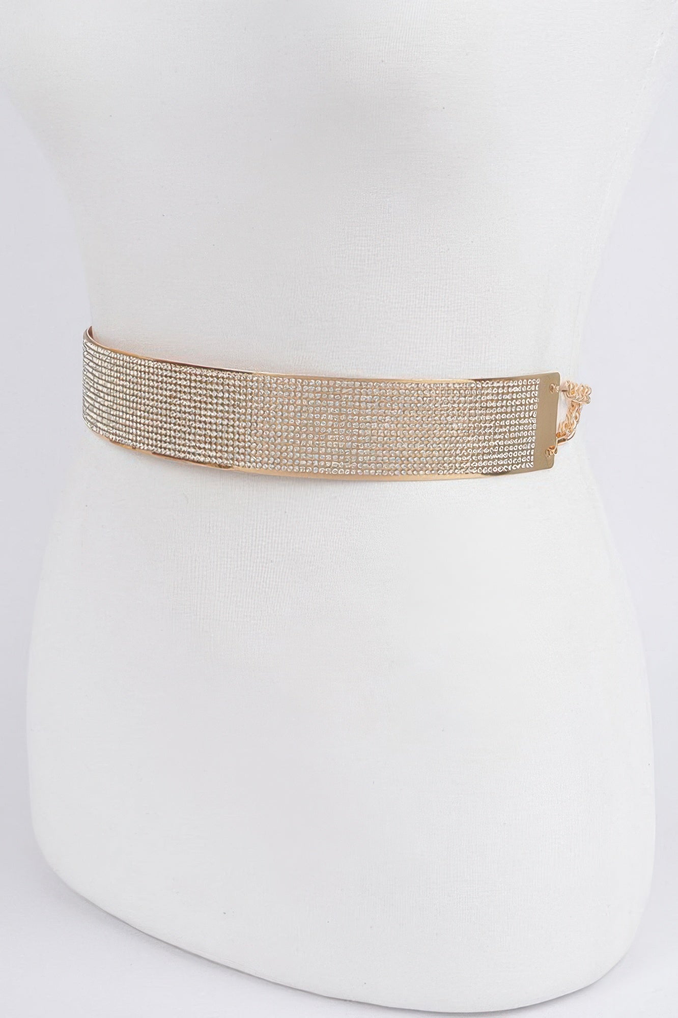 Gold Rhinestone Adjustable Waist Belt Secondary image