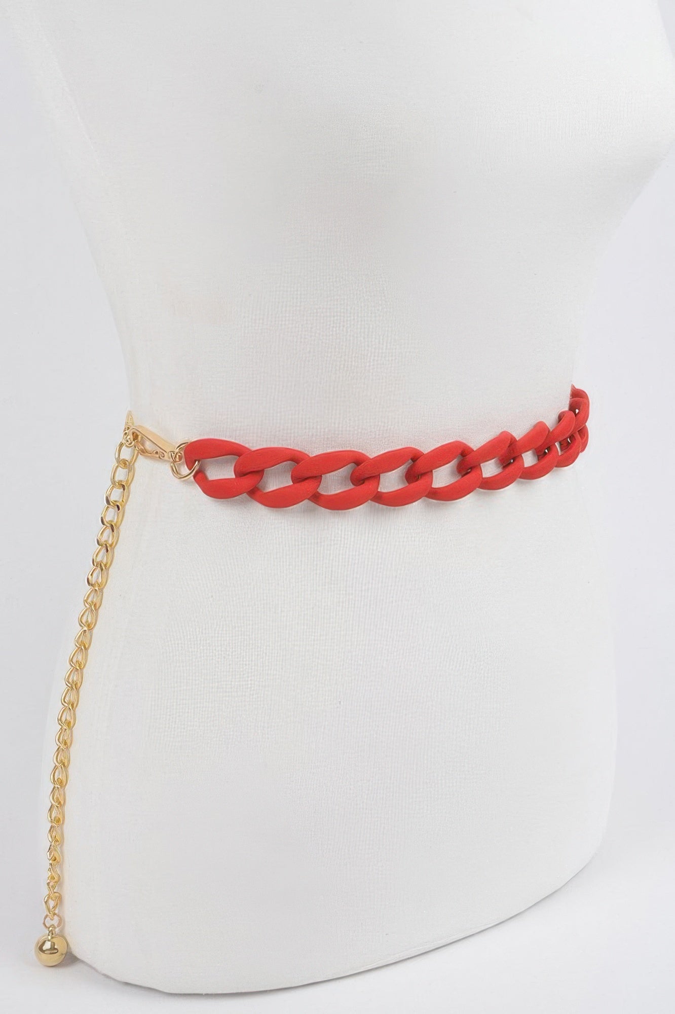 Vibrant Linked Chain Belt with Adjustable Extension Secondary image