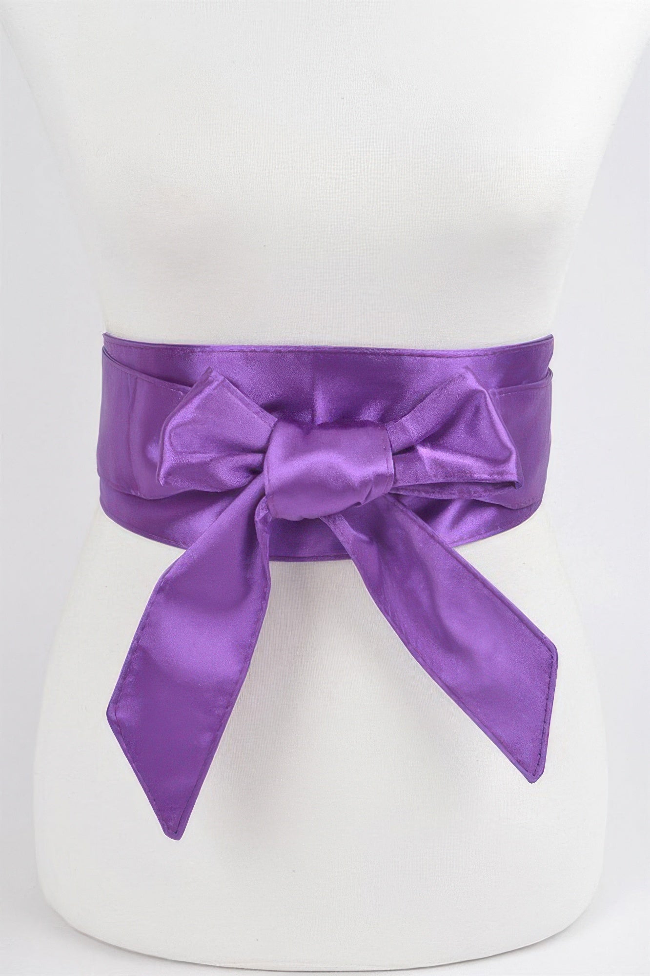 Wide Satin Wrap Belt with Front Bow Secondary image