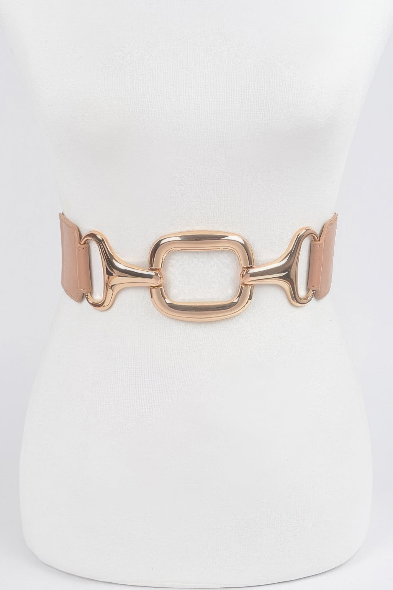 Wide Stretch Belt with Statement Metal Buckle Secondary image