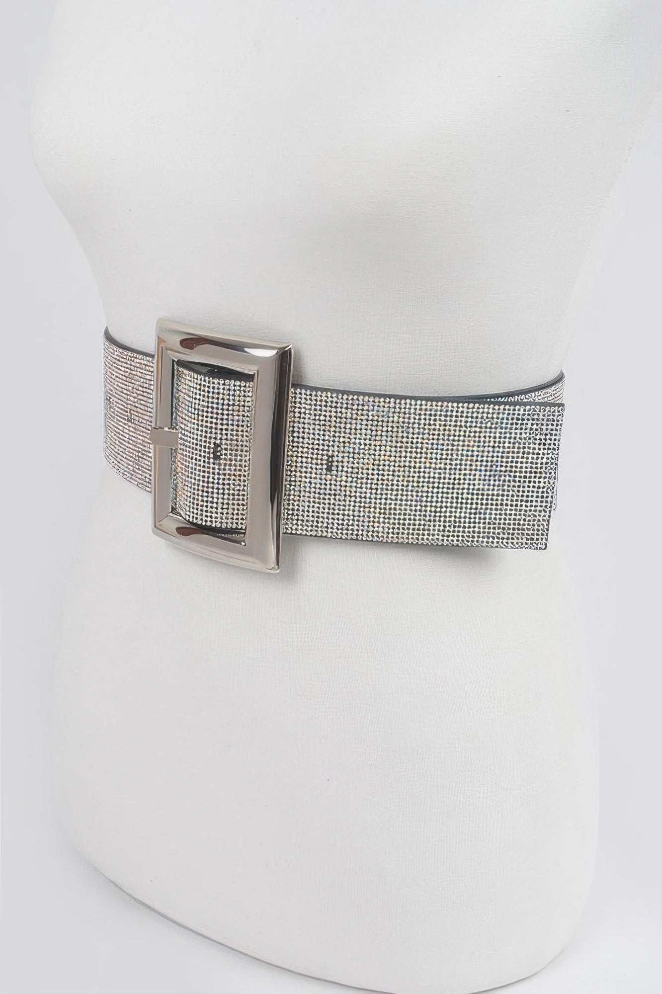 Wide Metallic Square Buckle Belt Secondary image