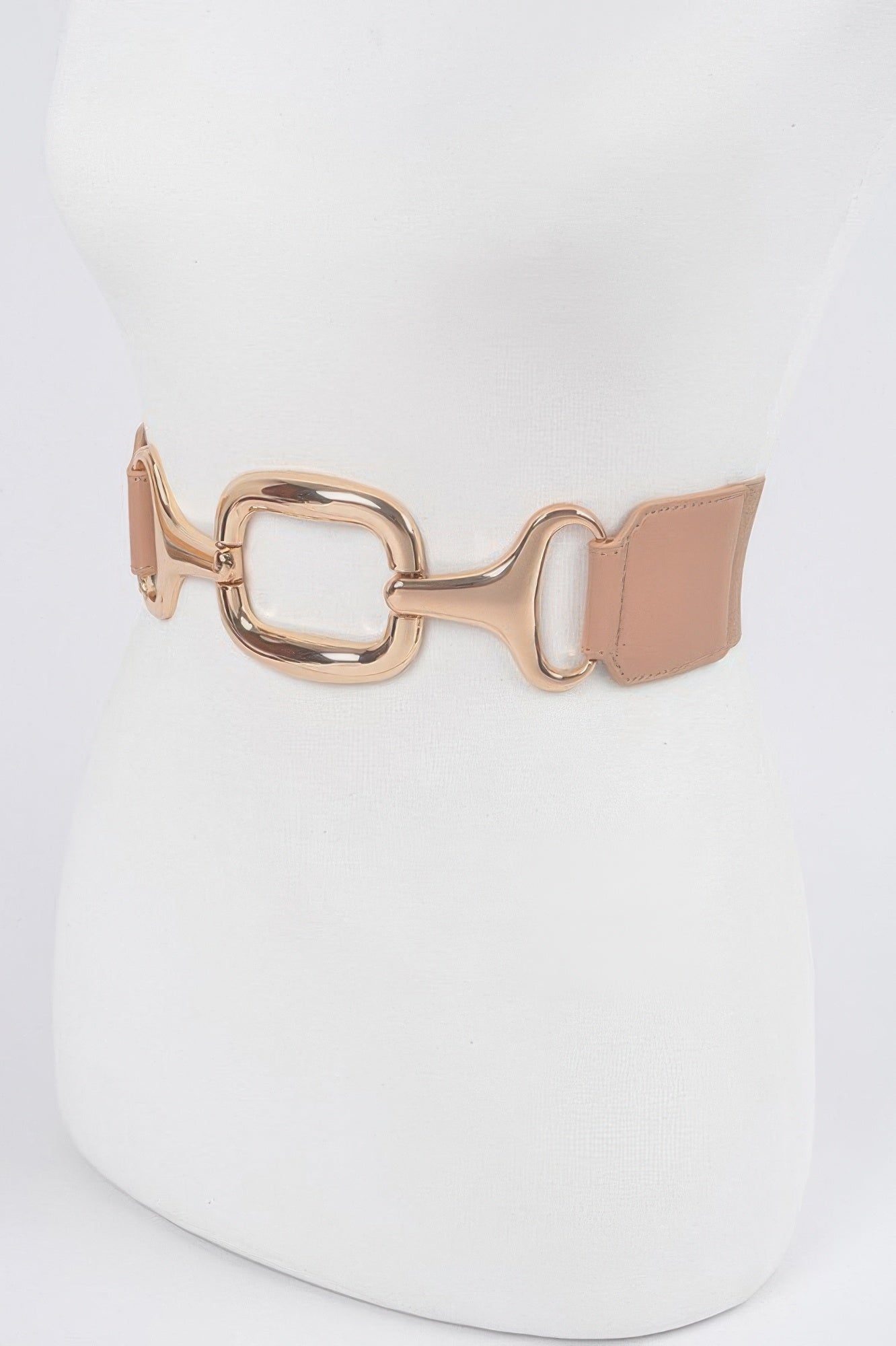 Stretch Plus Size Belt with Linked Metal Buckle Secondary image