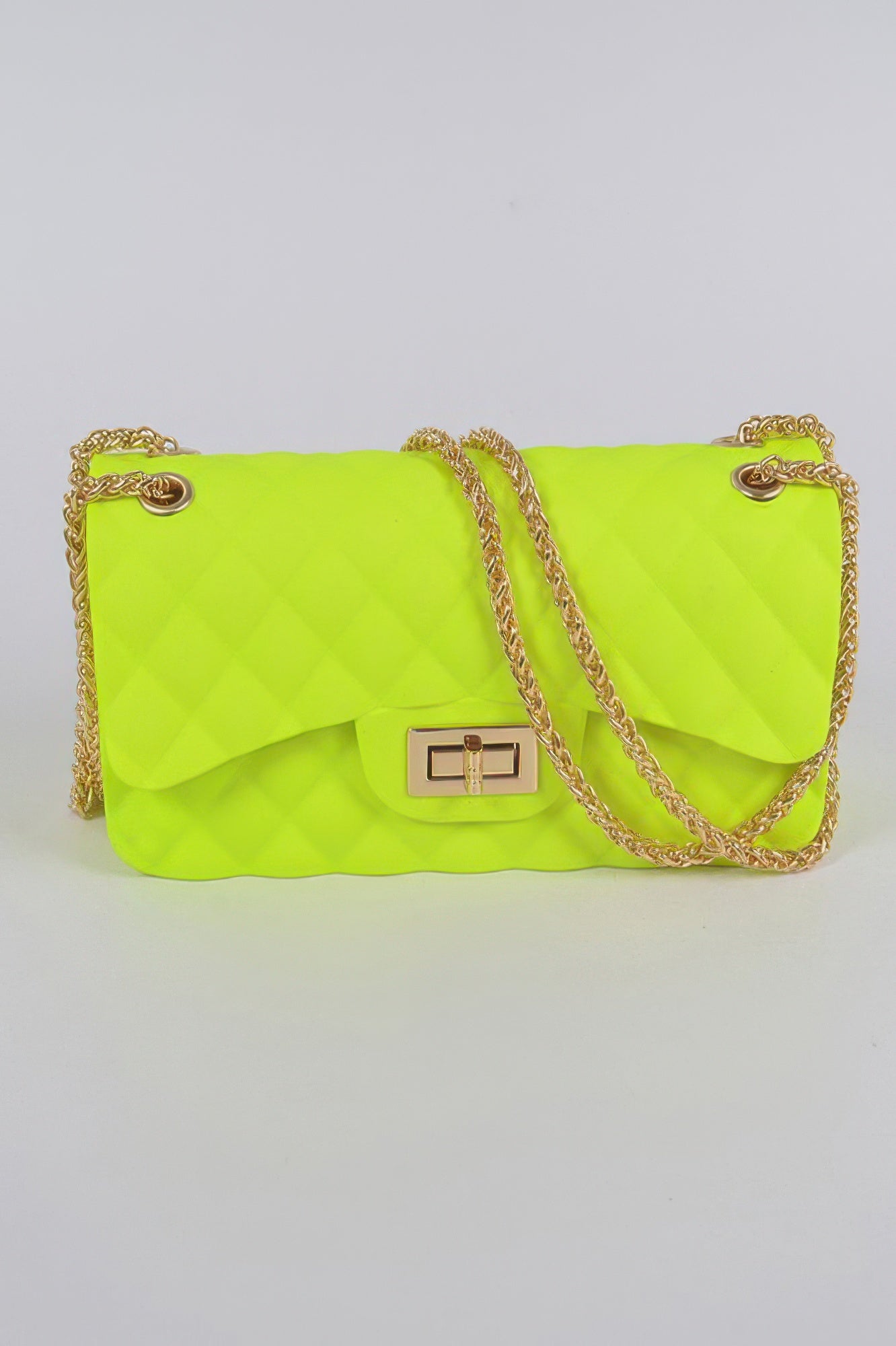 Quilted Jelly Shoulder Bag With Chain Strap Secondary image