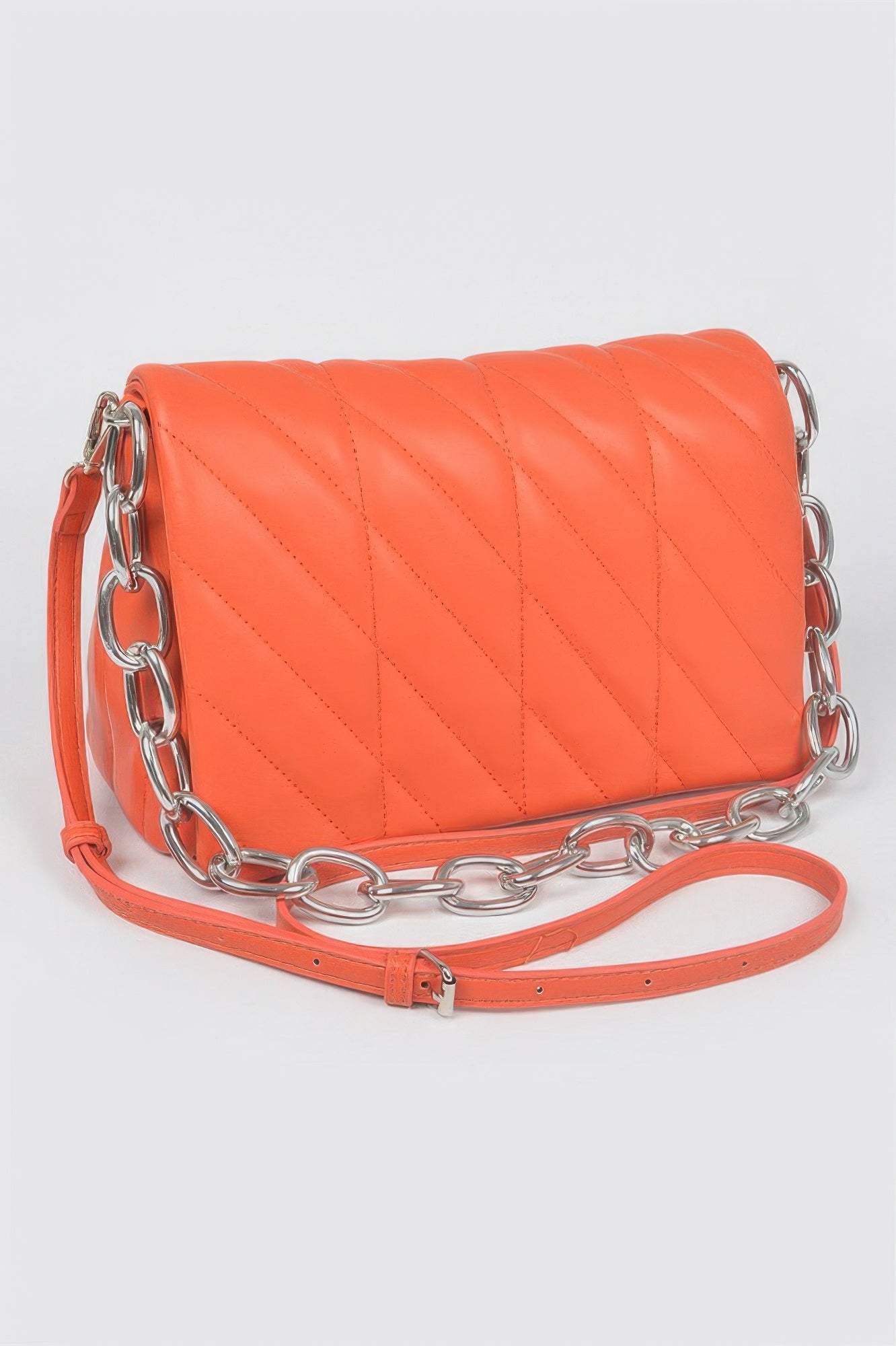 Quilted Shoulder Bag with Chain Strap Secondary image