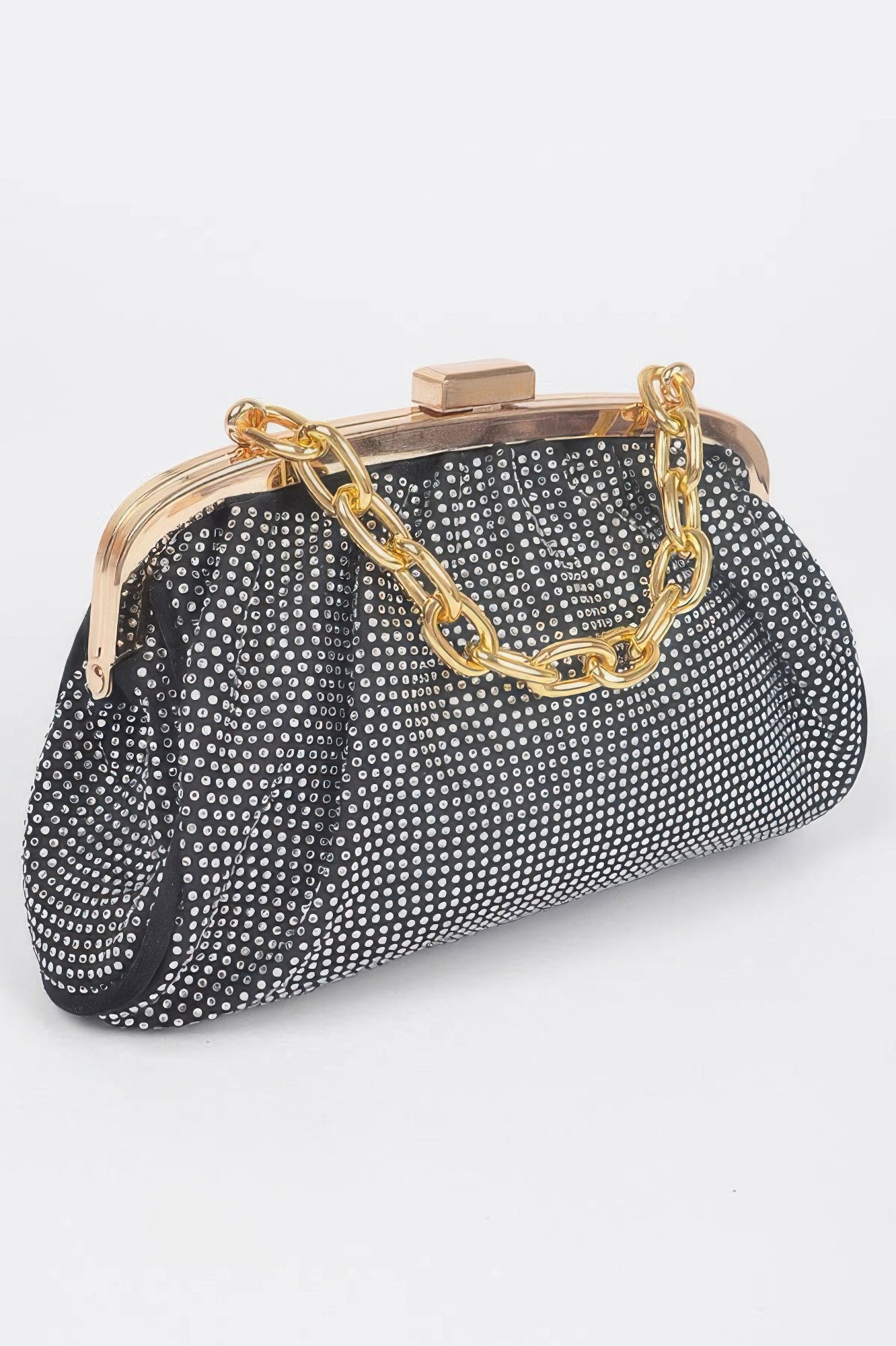Hotfix Embellished Chain-Handle Party Clutch Secondary image